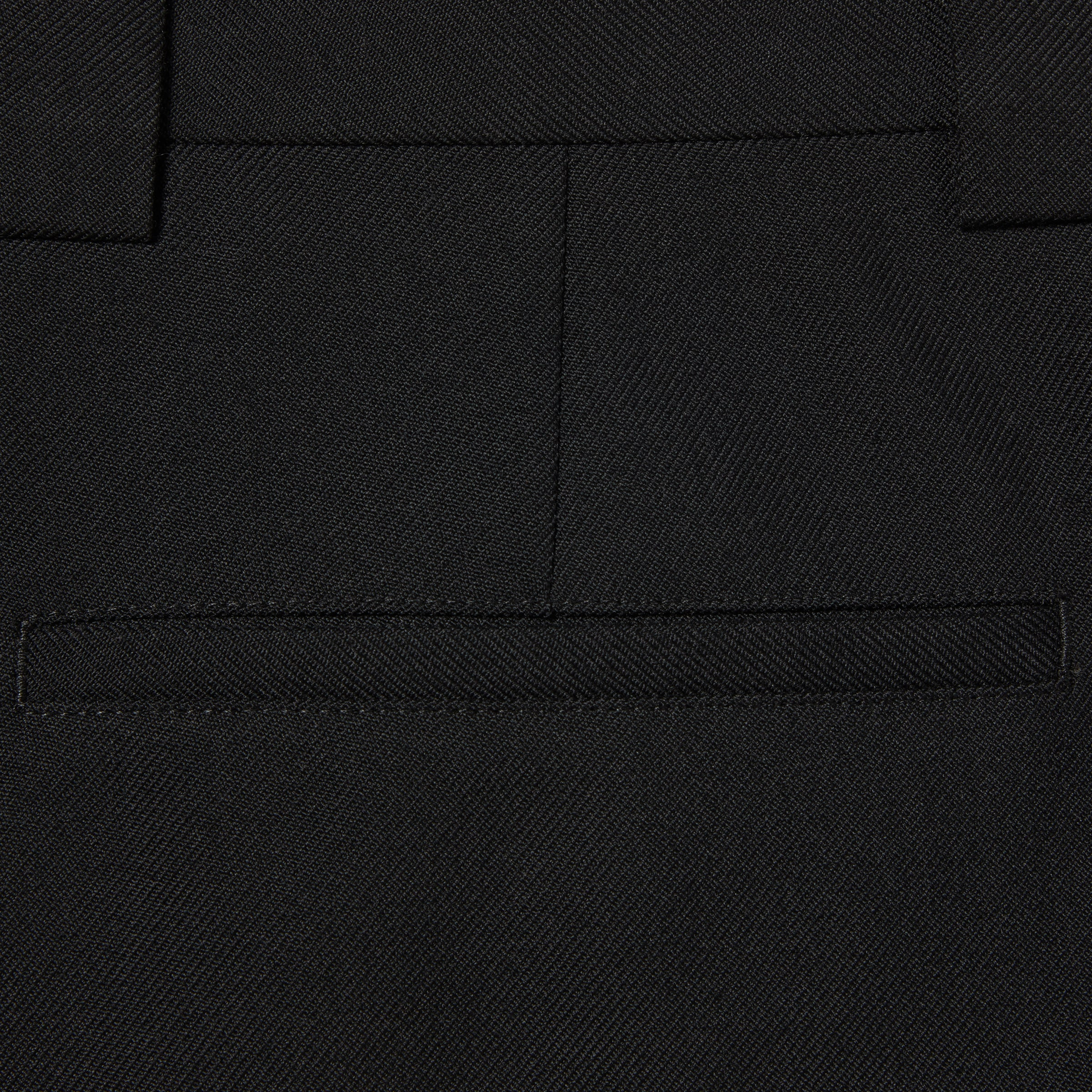 Wool blend twill short with Web - 7