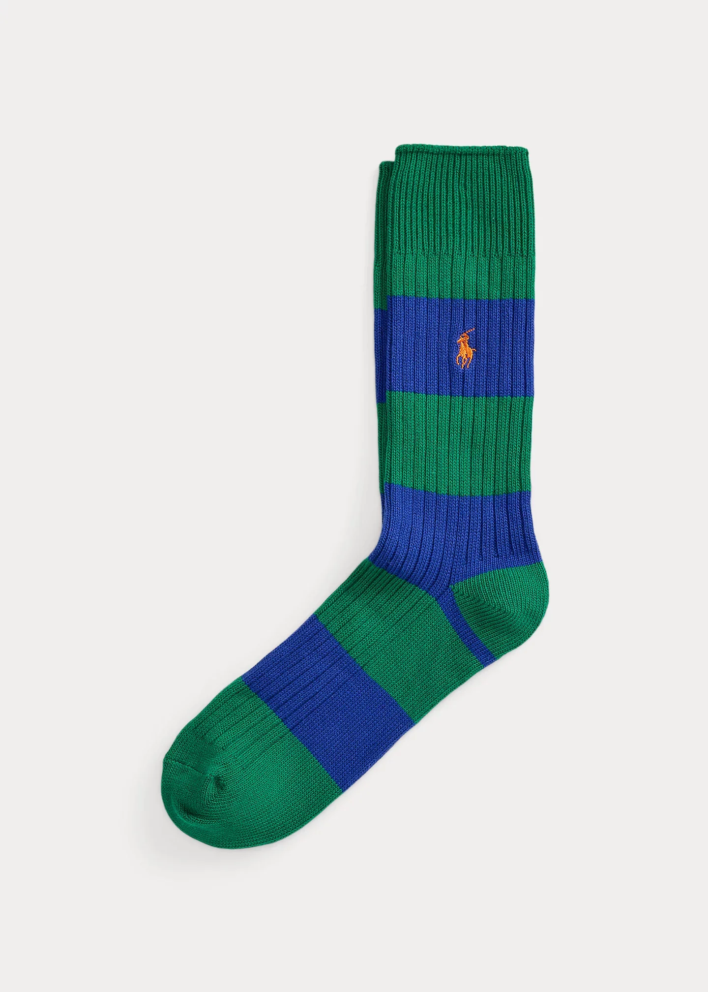 Rugby-Stripe Cotton-Blend Crew Socks - 1