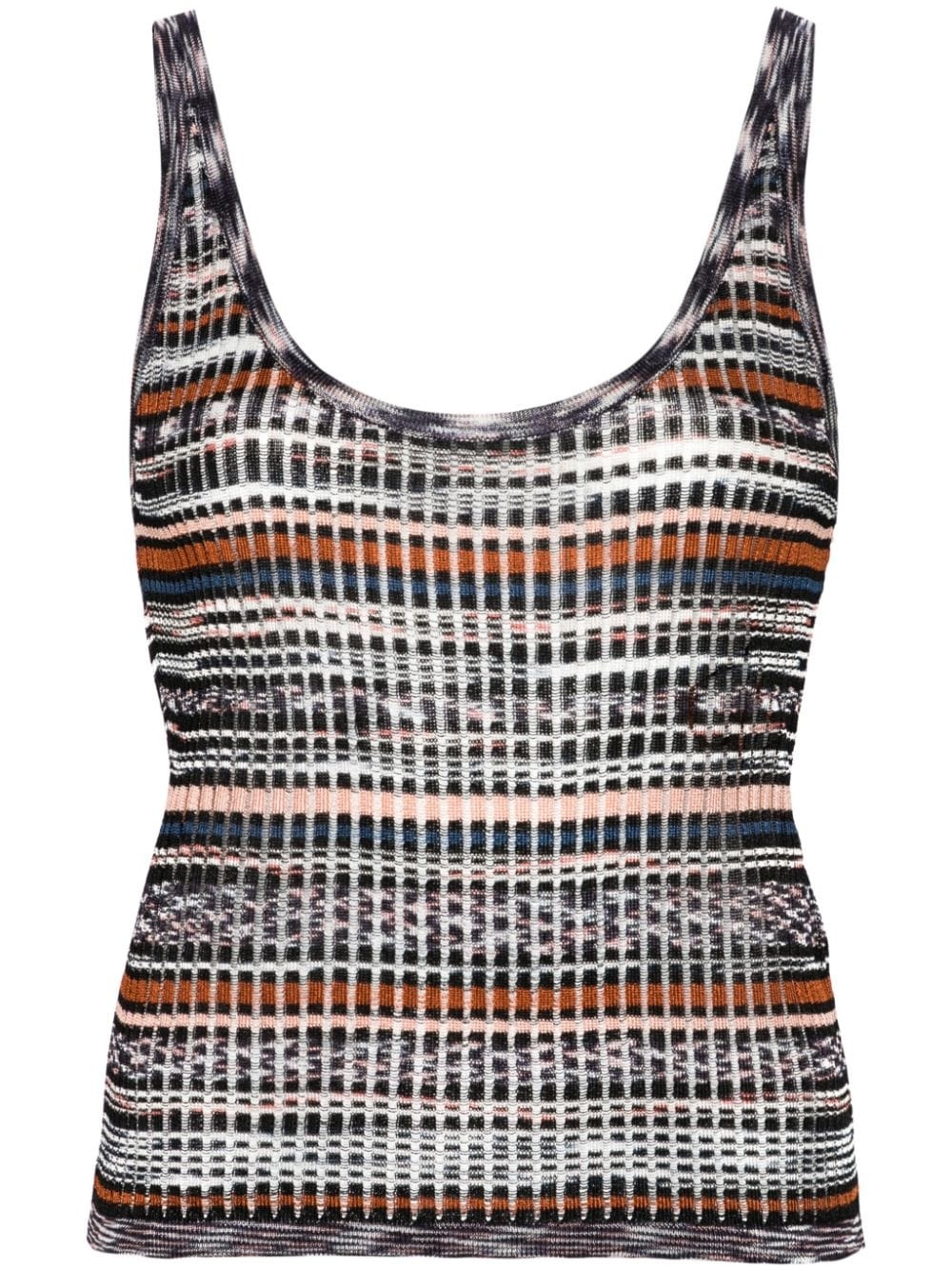 striped intarsia-knit tank top - 1