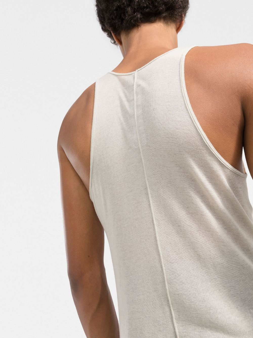 curved-hem sleeveless tank top - 5