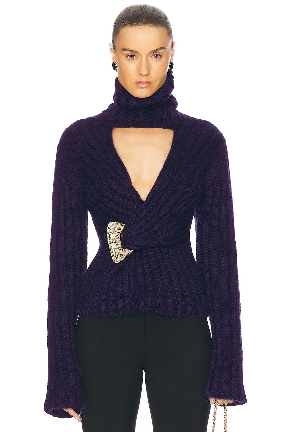 Twisted Turtleneck Sweater - 1