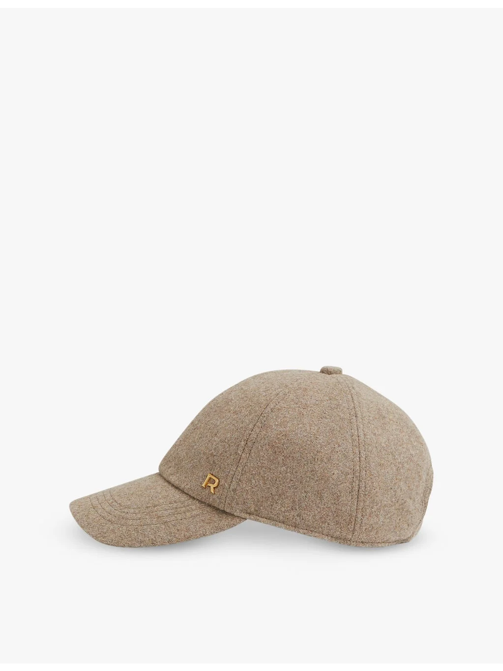 Fiona brand-plaque wool-blend cap - 1