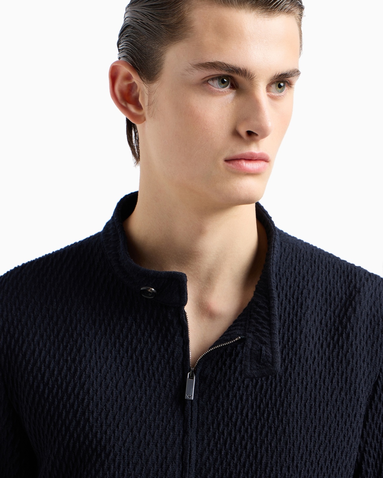 BLOUSON IN 3D-EFFECT VIRGIN-WOOL STRETCH JERSEY KNIT - 5