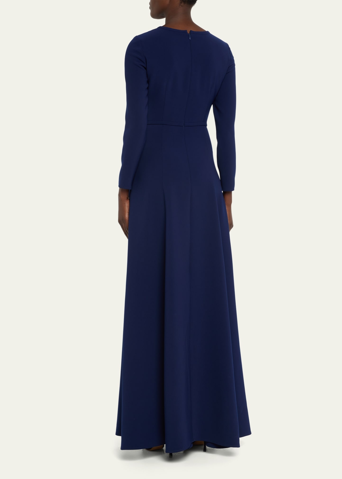 Triple Bow Keyhole Long-Sleeve Gown - 3
