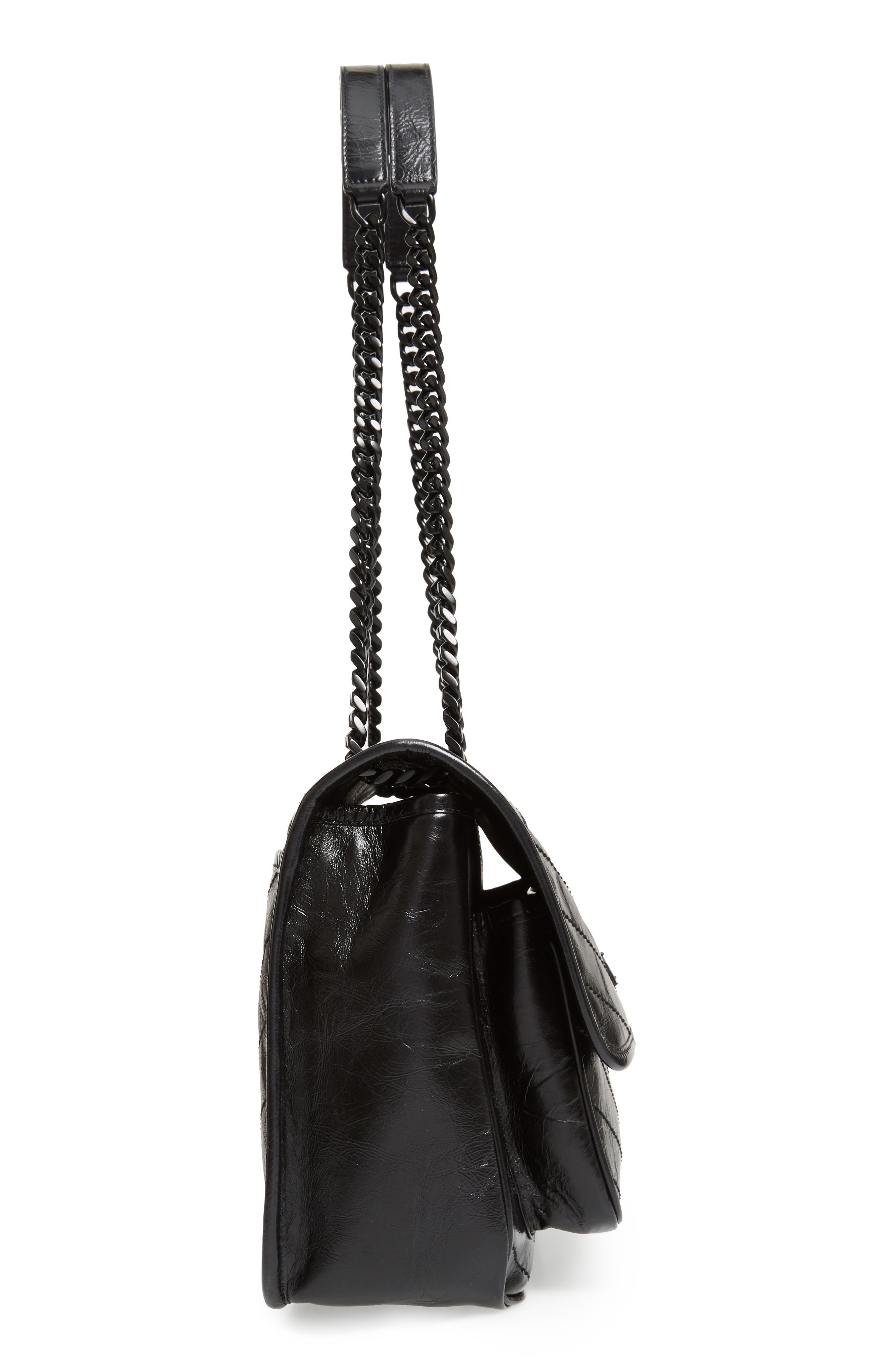 Saint Laurent Medium Niki Leather Shoulder Bag in Noir at Nordstrom - 6