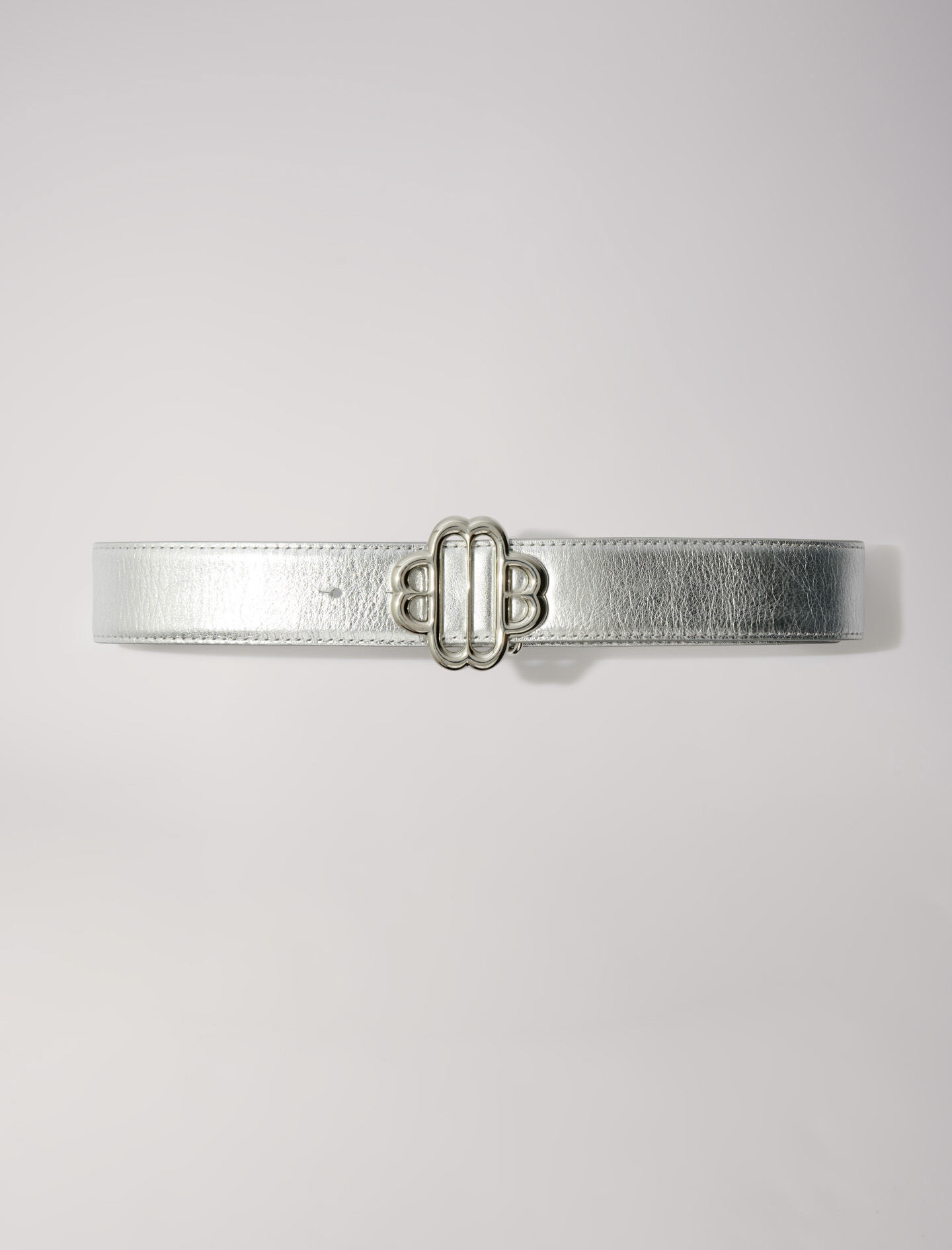 Clover belt in metallic leather - 1