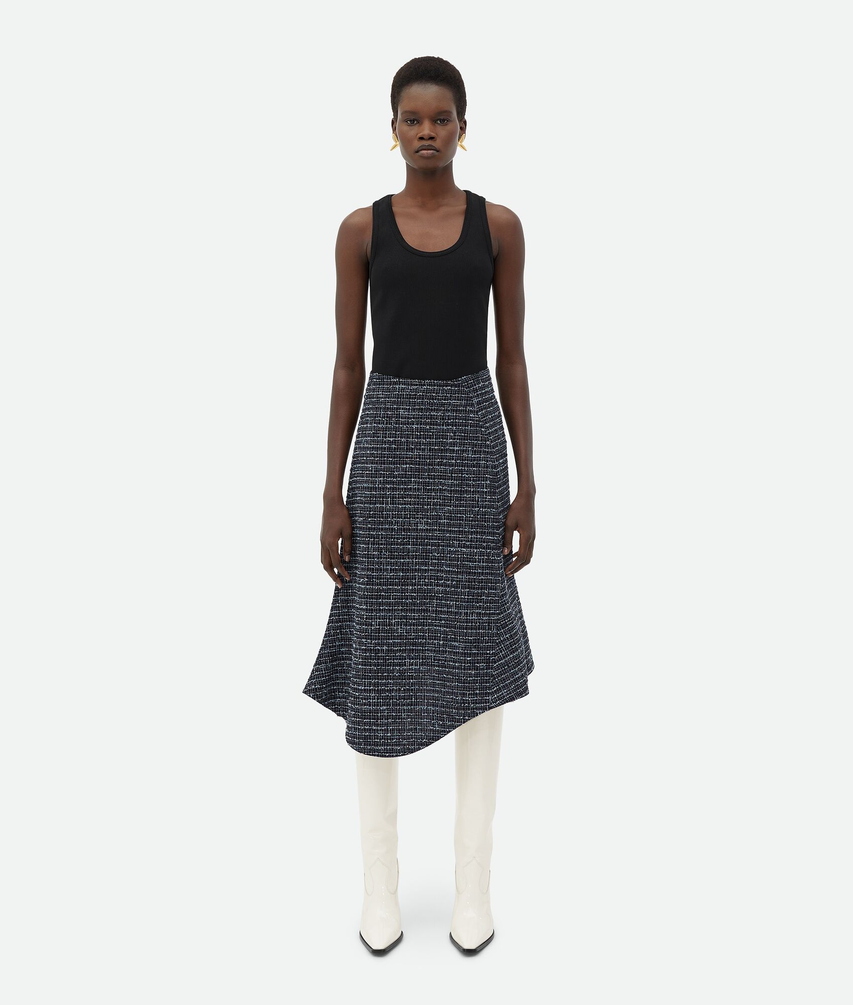 Structured Tweed Skirt - 1