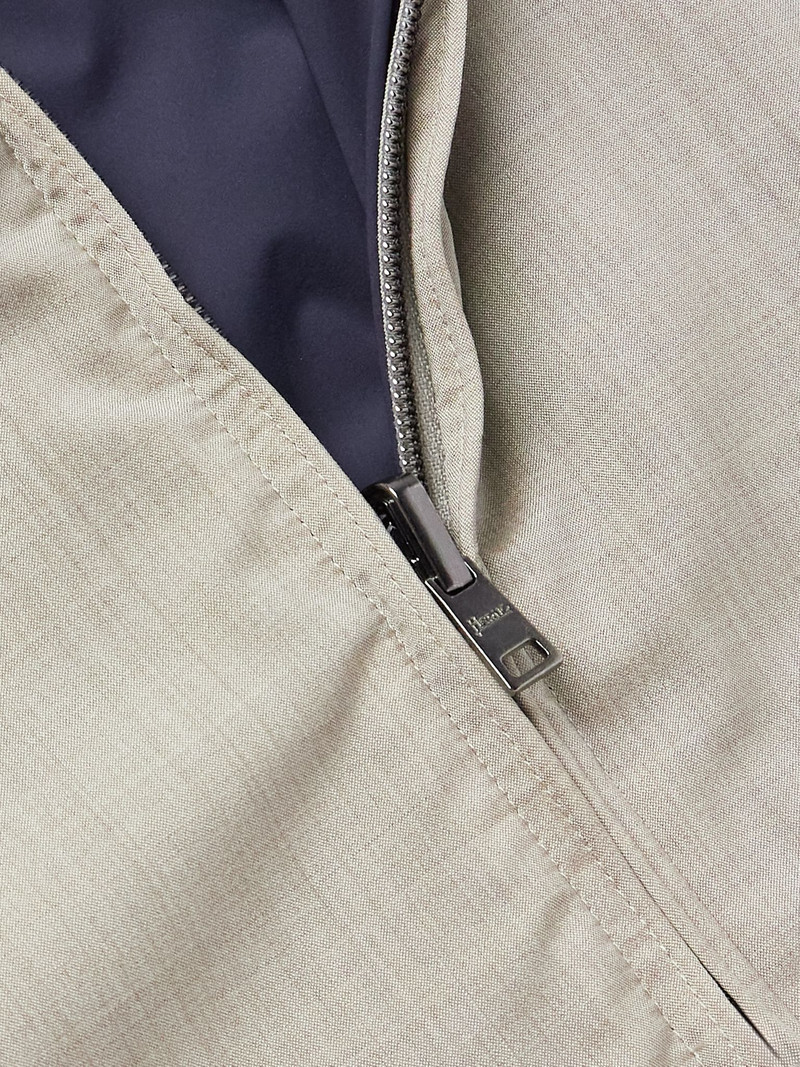 Reversible Virgin Wool and Silk-Blend and Shell Hooded Jacket Cream 5
