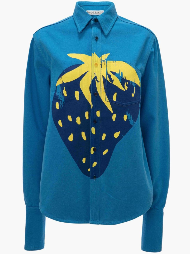 OVERSIZED CUFF STRAWBERRY SHIRT 1