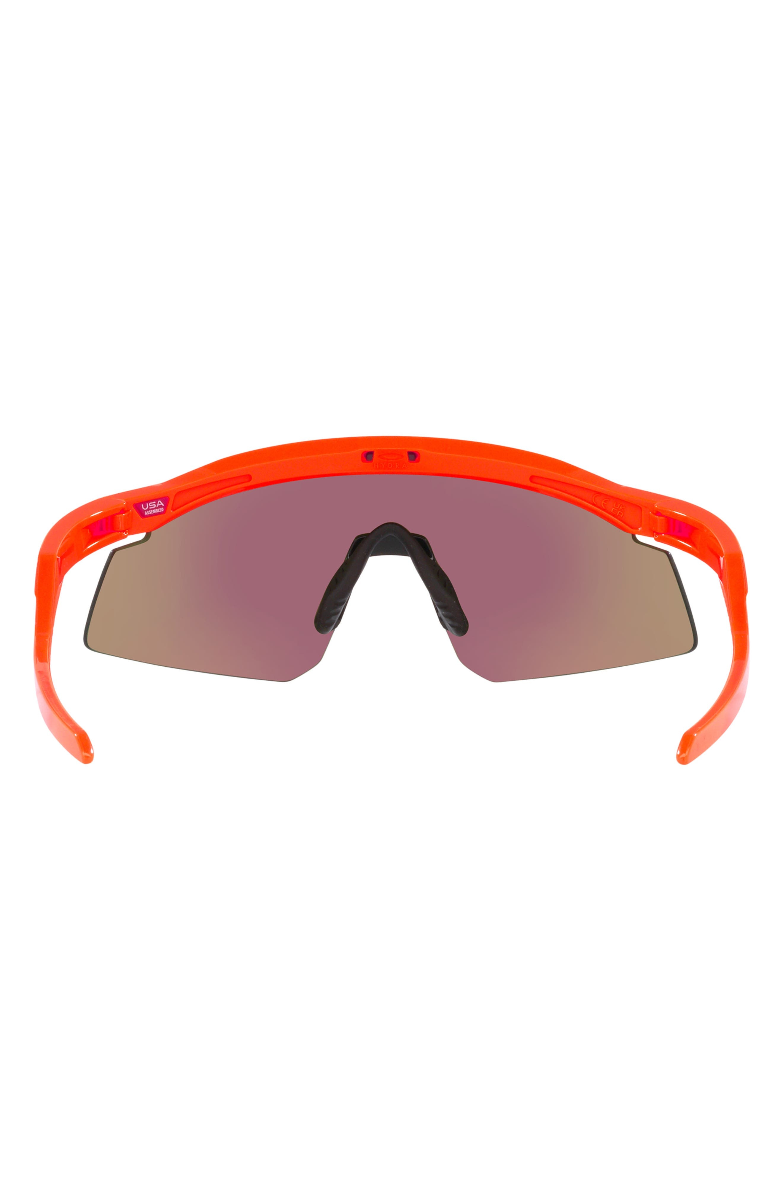 Oakley Hydra 37mm Prizm™ Semirimless Wrap Shield Sunglasses in Orange at Nordstrom - 7