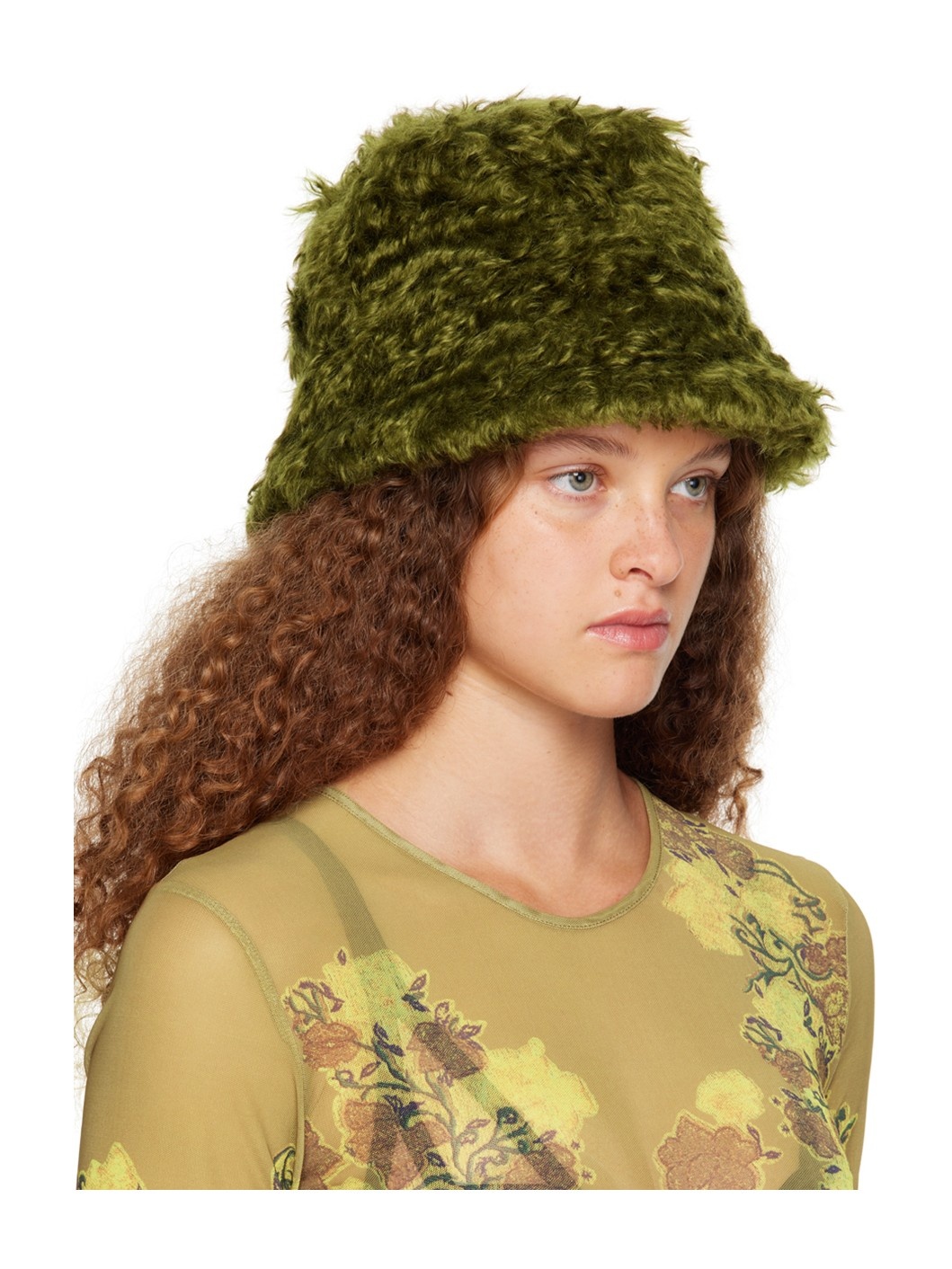 Green Guilia Bucket Hat - 2
