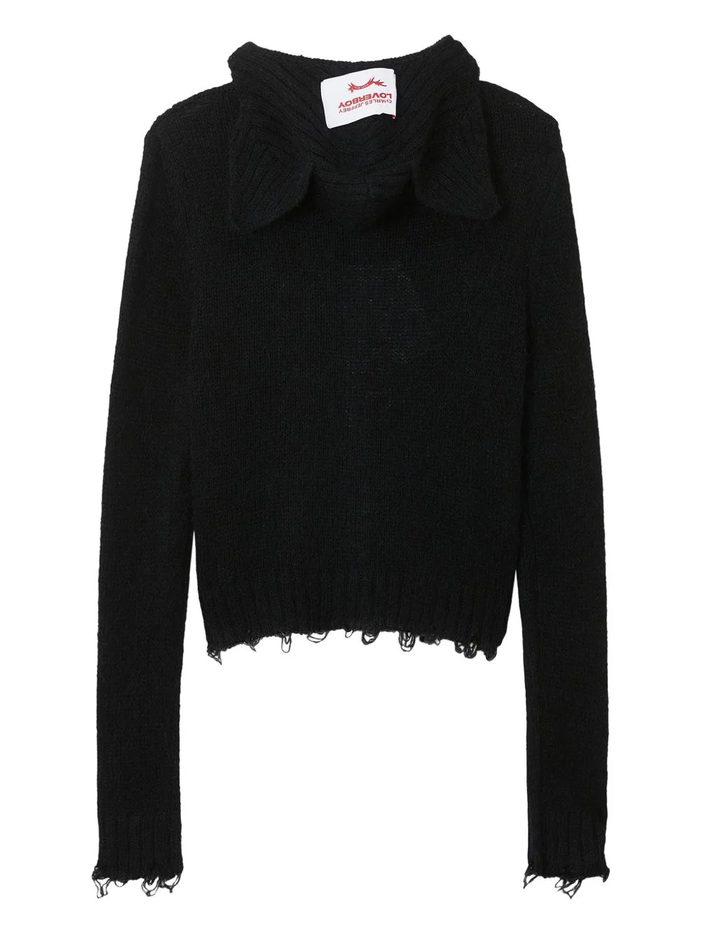 button frayed cardigan - 1