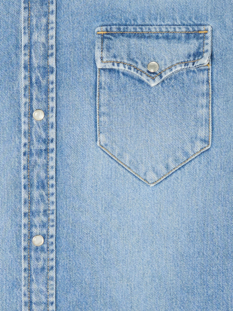 Light Wash Denim Shirt 7