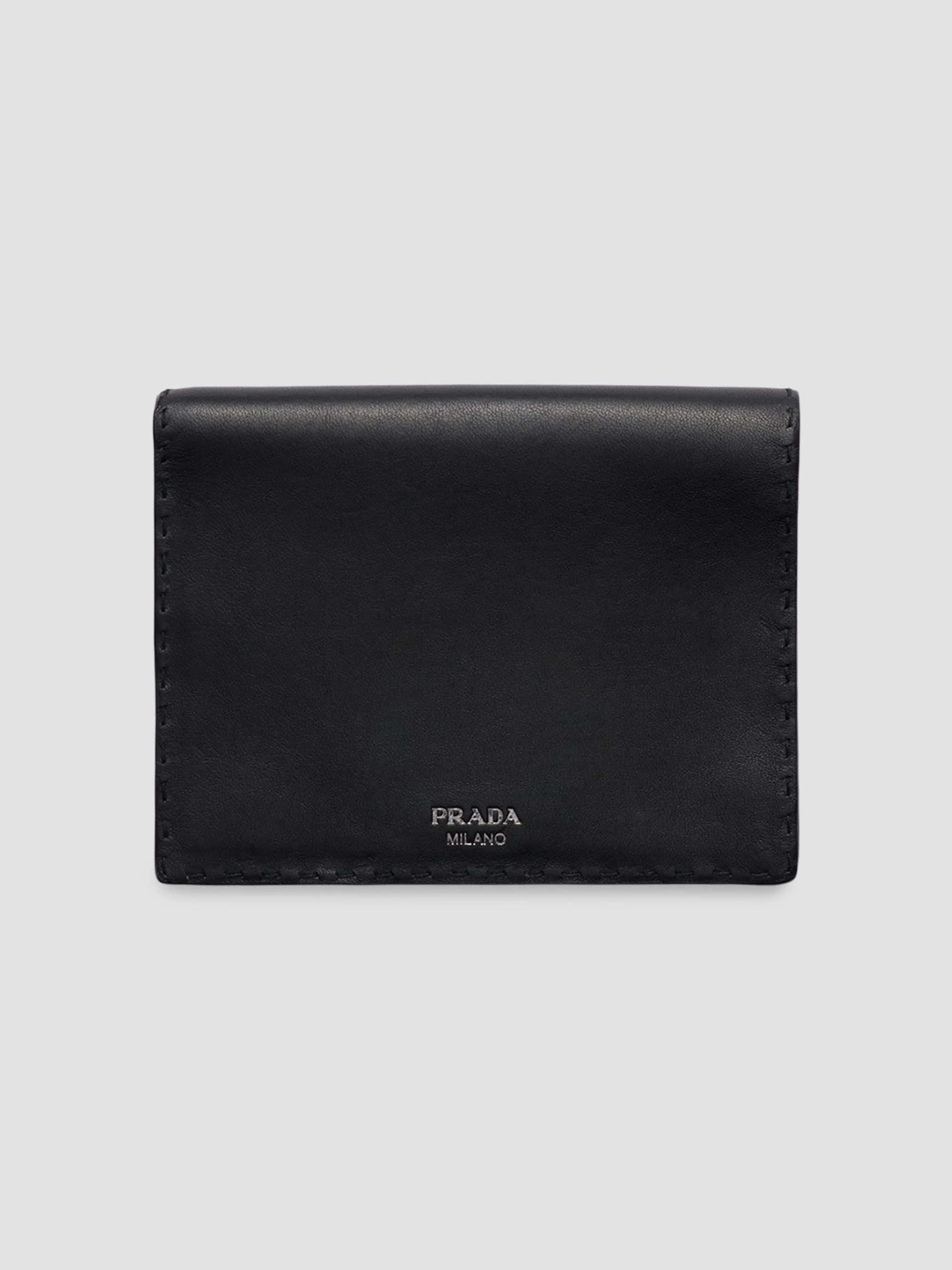 Men's Antiqued Leather Wallet - Black - 1