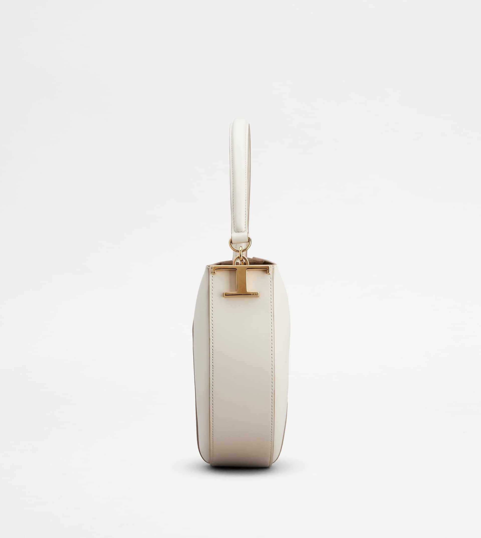 TOD'S T CASE HOBO BAG IN LEATHER MINI - OFF WHITE - 2