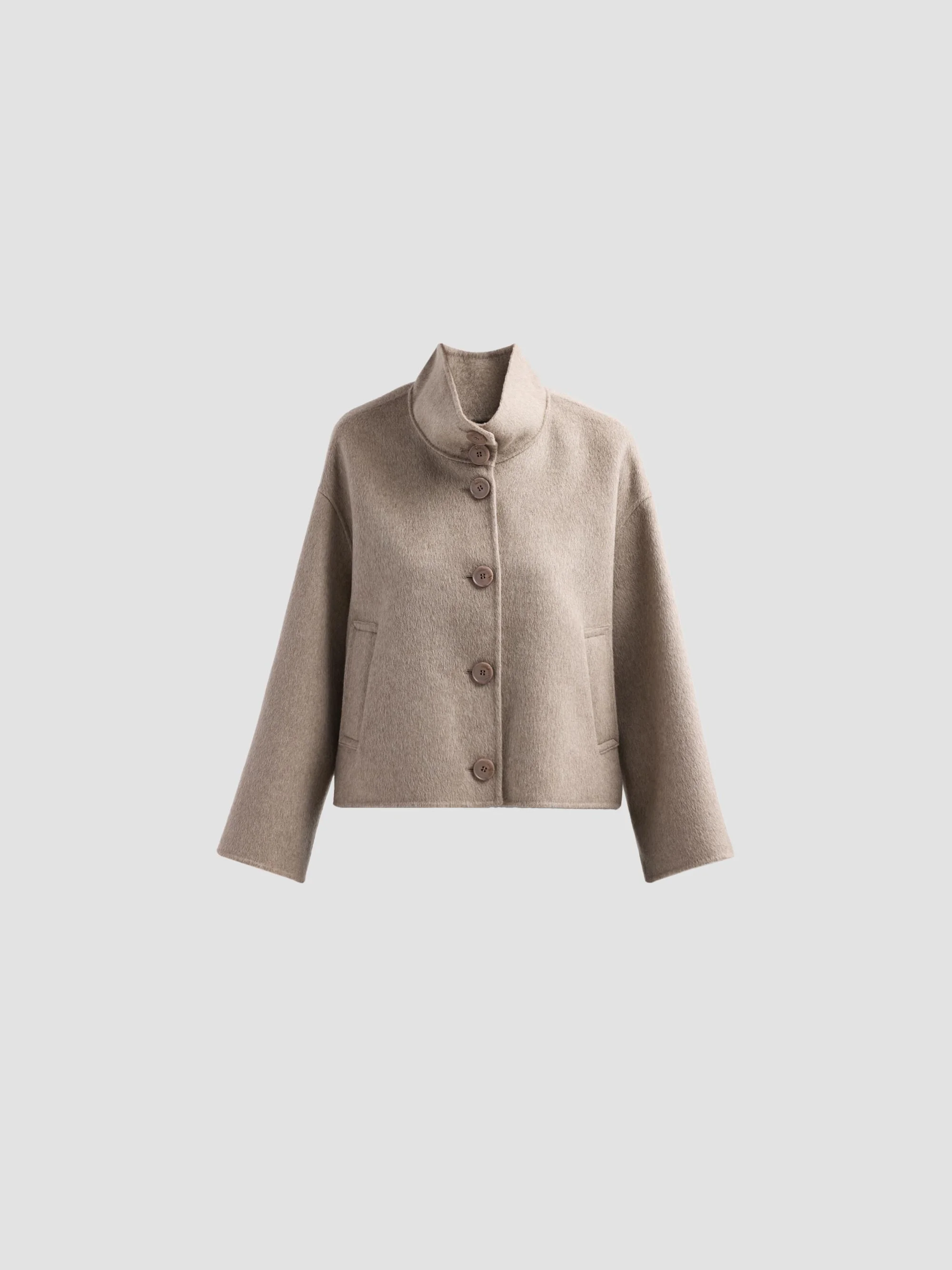 Women's McKenna Wool Jacket - Heather Taupe - 1