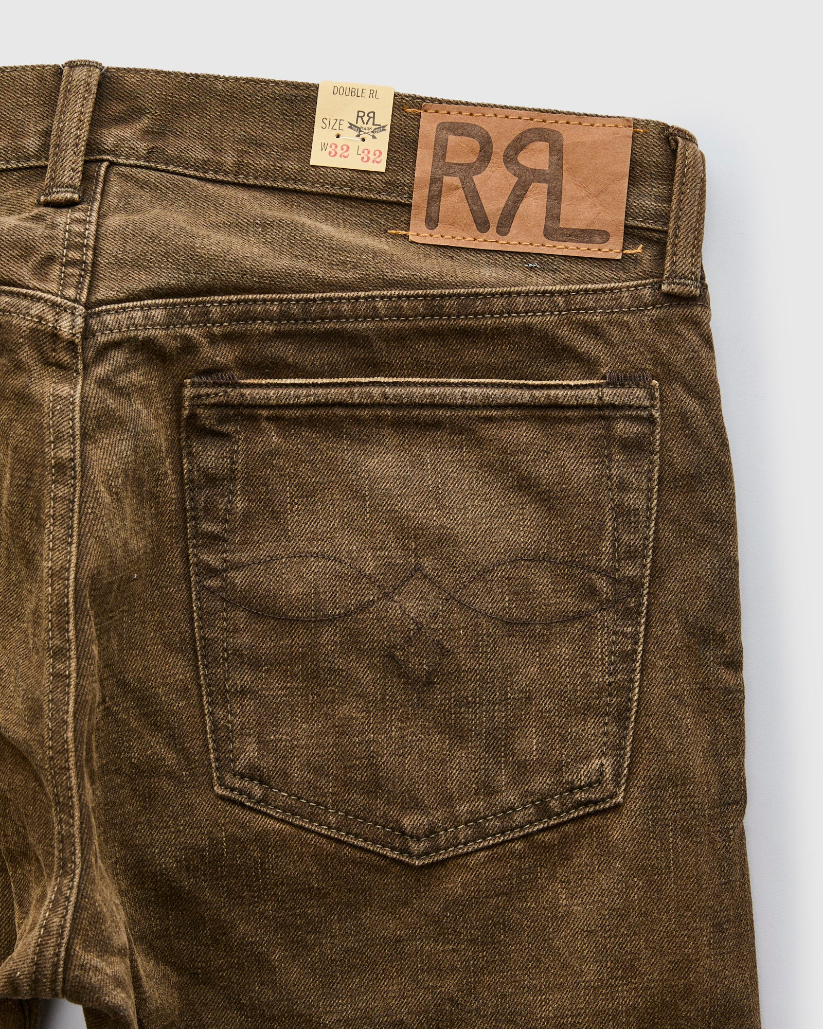 "Distressed Brown" 13.5oz Washed Denim - Slim Fit - 3