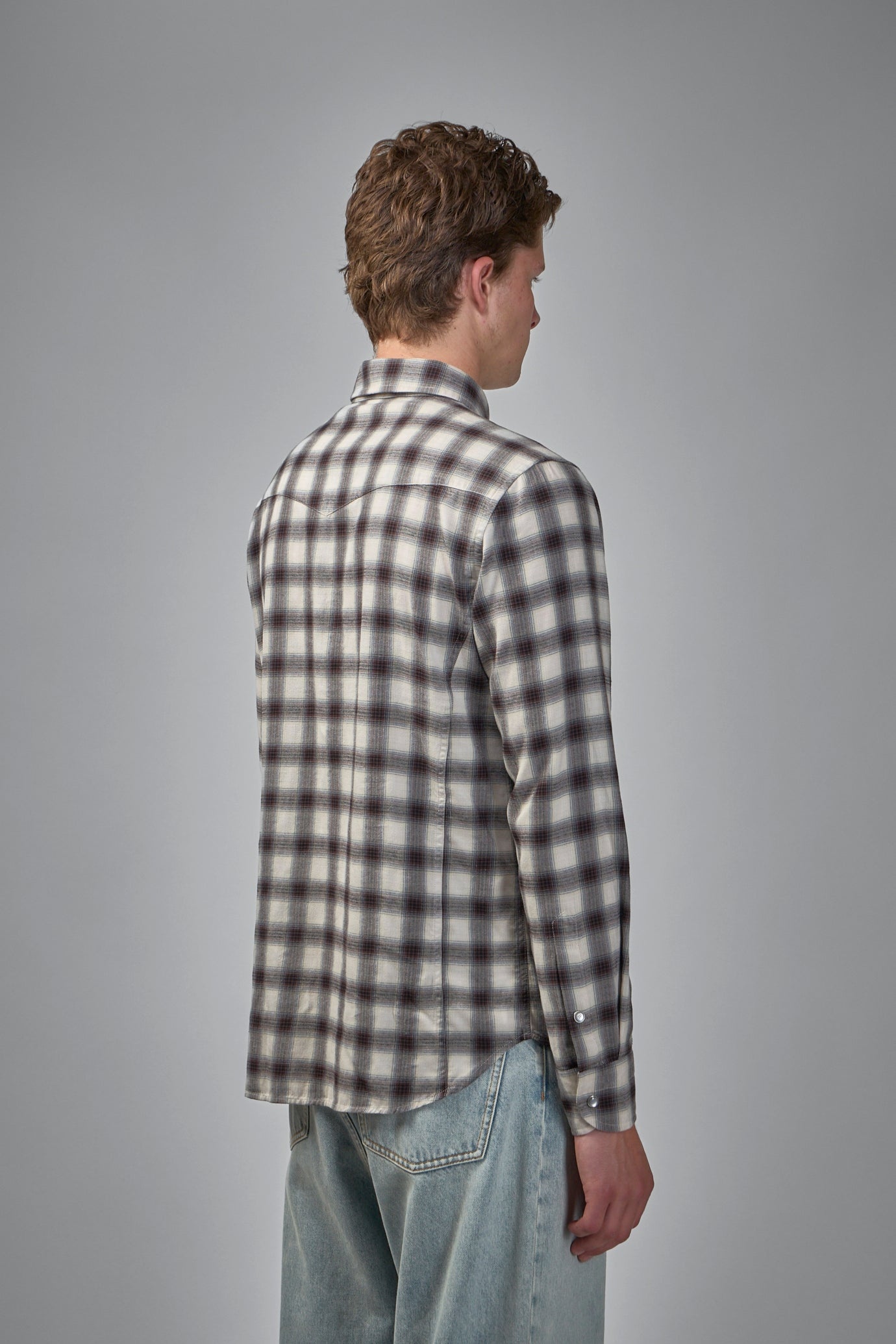 Western Fluid Check Slim Fit Western Shirt - 3