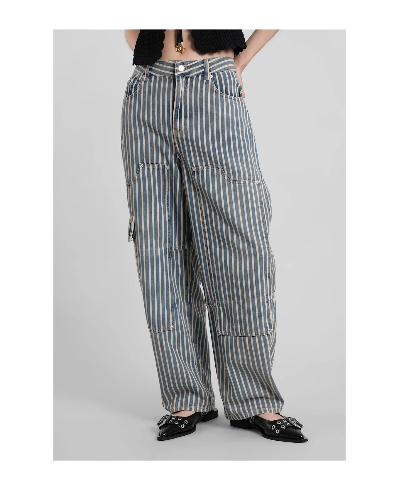 Jeans In Blue Cotton - 1