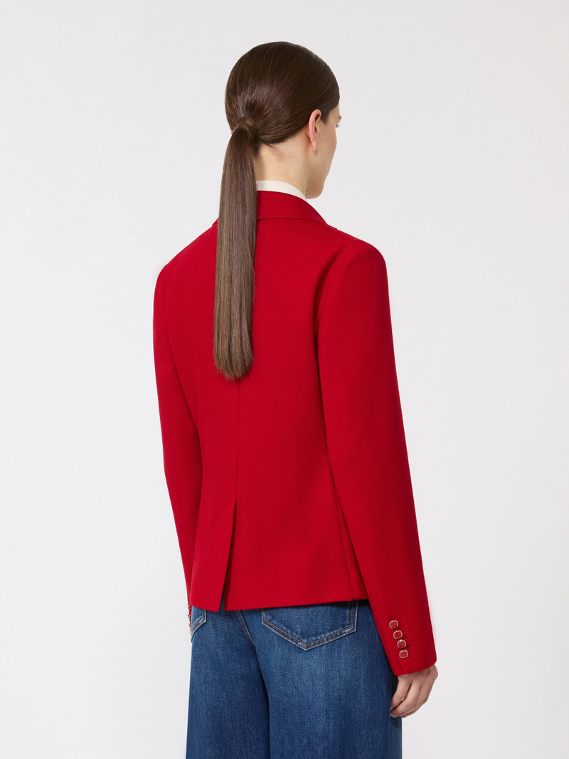 EMIRO Single-breasted piqué jersey jacket - RED 4