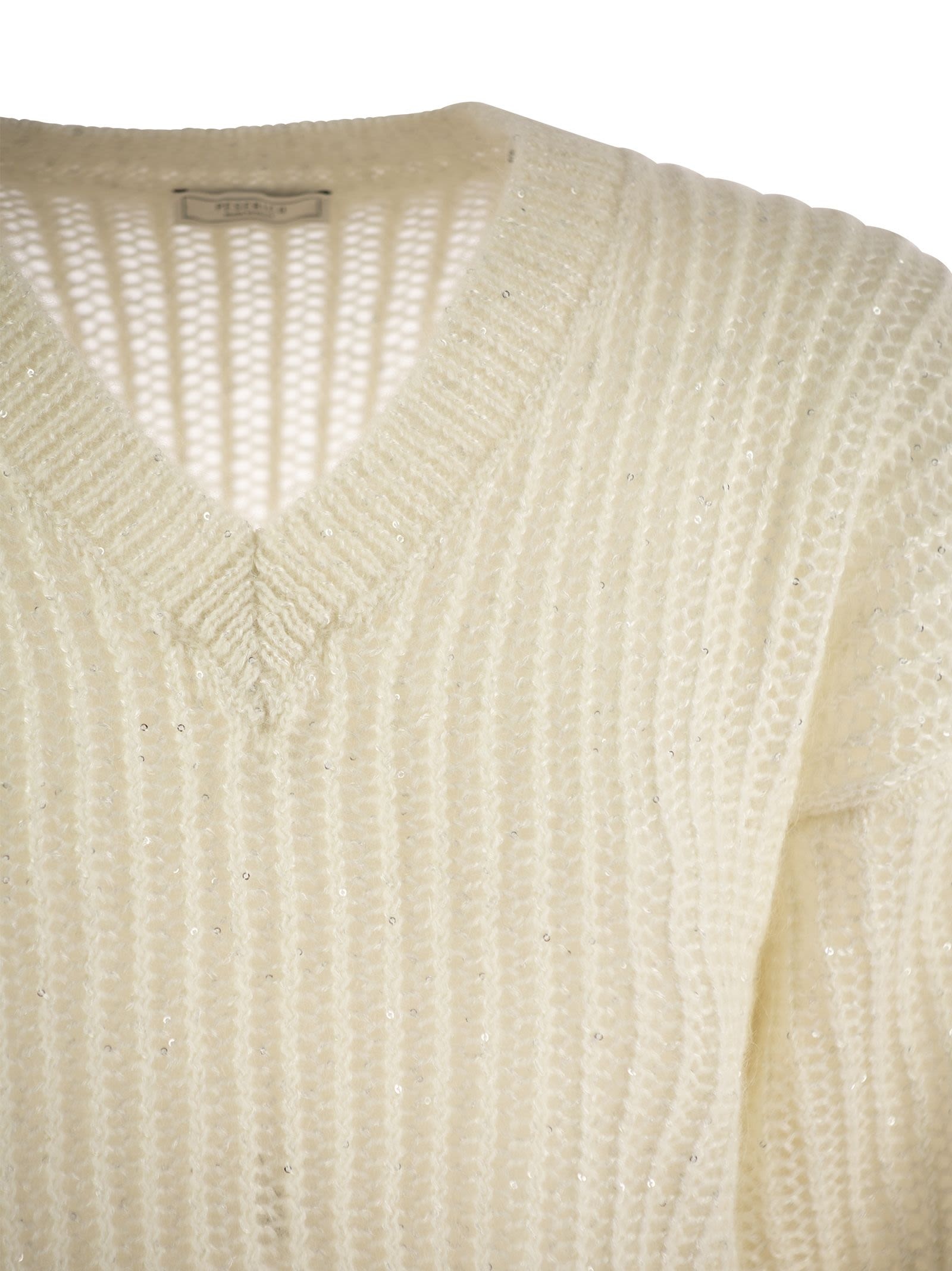 Peserico - Peserico Women Tricot Sweater With Micropaillettes - 4