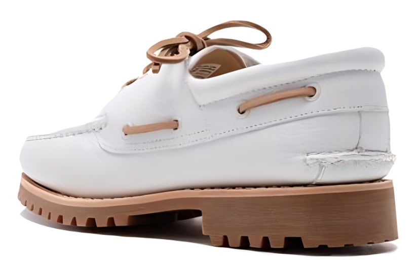 Timberland Authentic Handsewn Boat Shoes 'White Full Grain' A4149EM2 - 4
