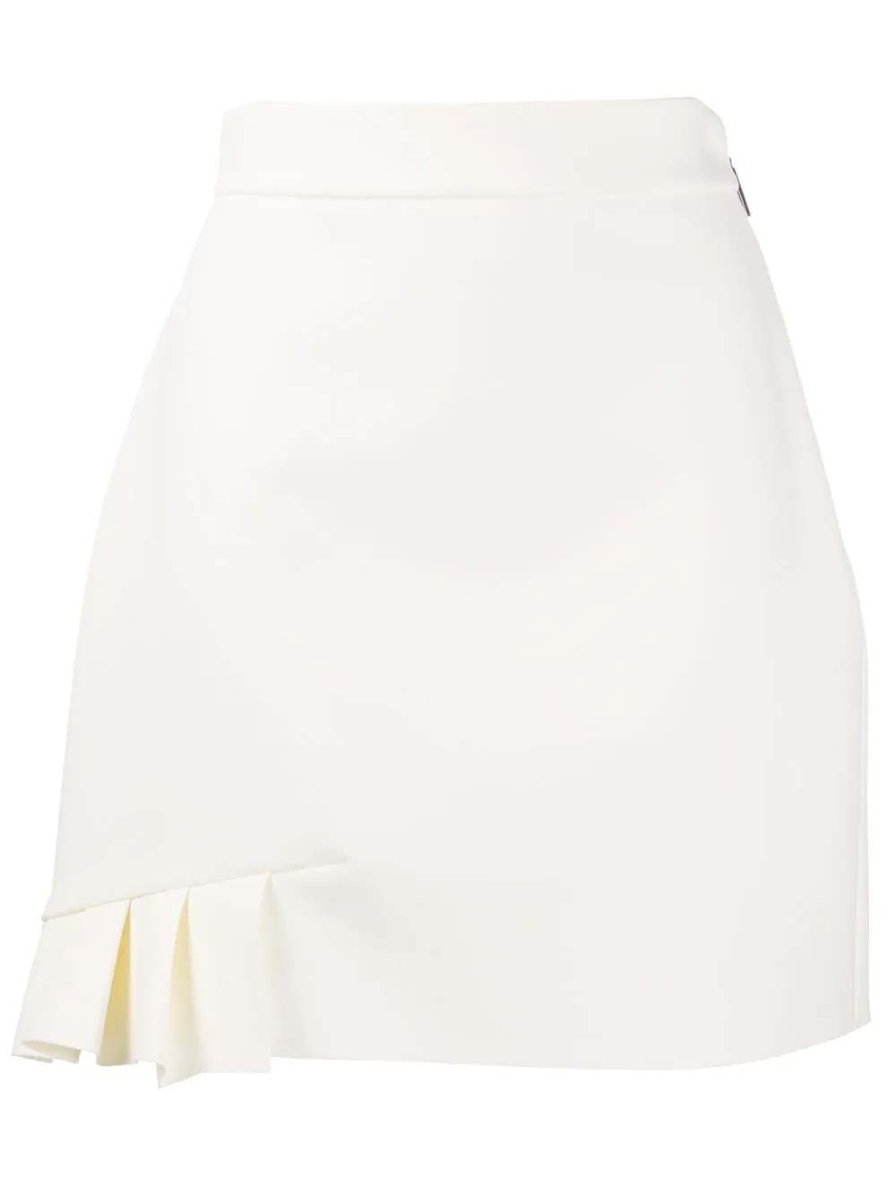 pleat-detail A-line skirt - 1