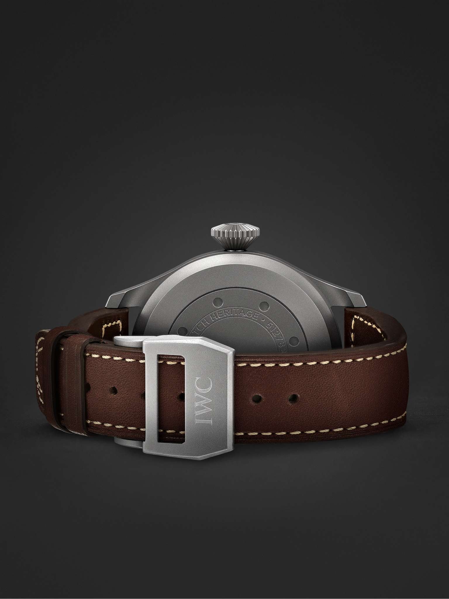 Big Pilot's Heritage Automatic 46.2mm Titanium and Leather Watch, Ref. No. IW501004 - 7