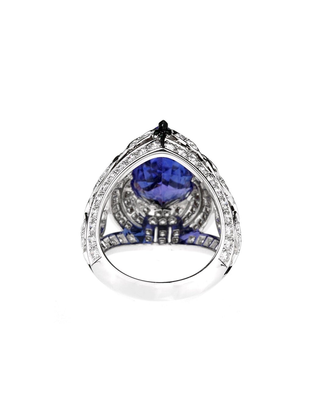 Van Cleef & Arpels 18K 14.97 ct. tw. Diamond & Tanzanite Les Jardins Ring & Earrings (Authentic Pre- - 5