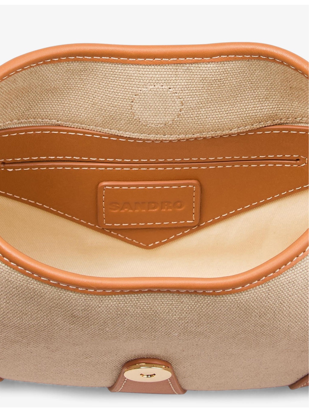 Hardware-Embellished Canvas And Leather Shoulder Bag - 4