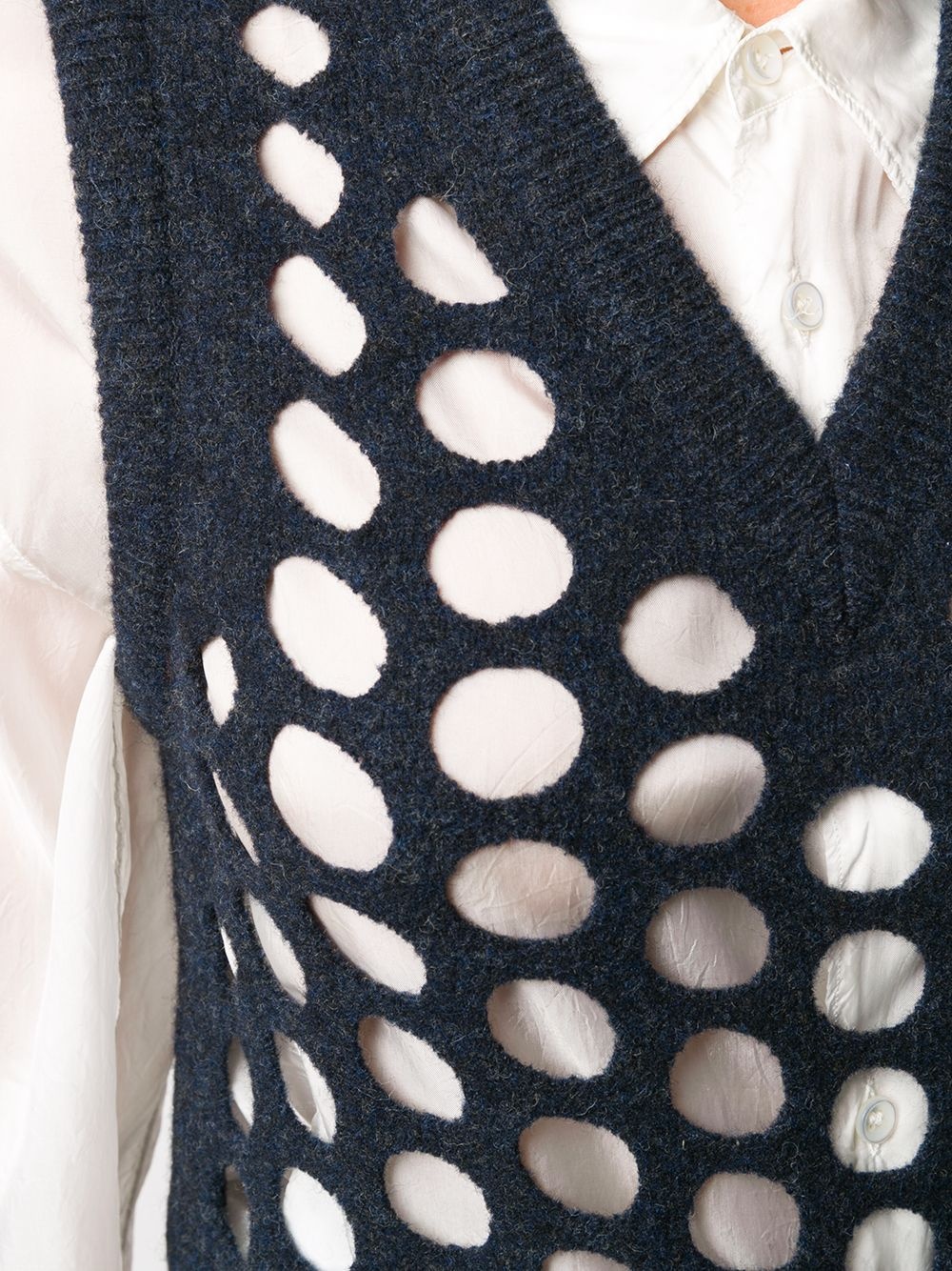 knitted laser-cut vest - 5