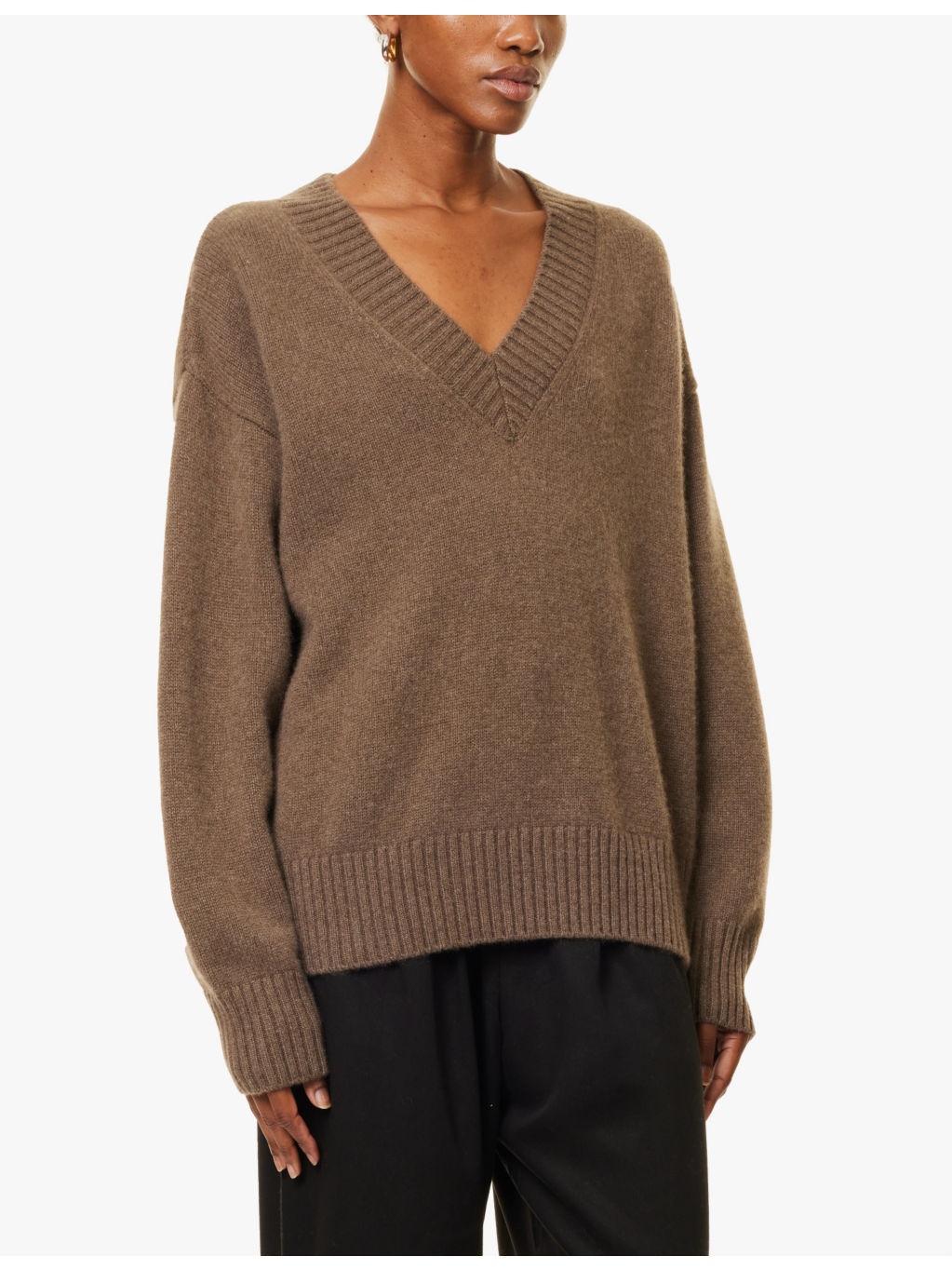 Jadey V-neck recycled cashmere-blend jumper - 3