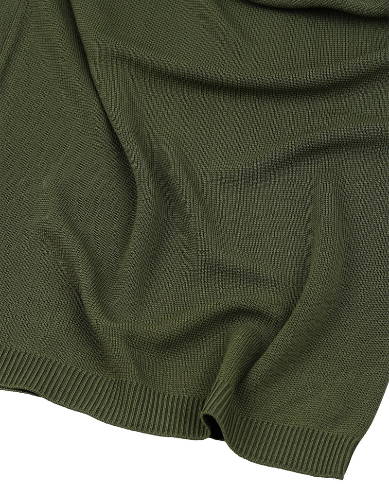 TURTLE NECK MIDI DRESS MOSS 7