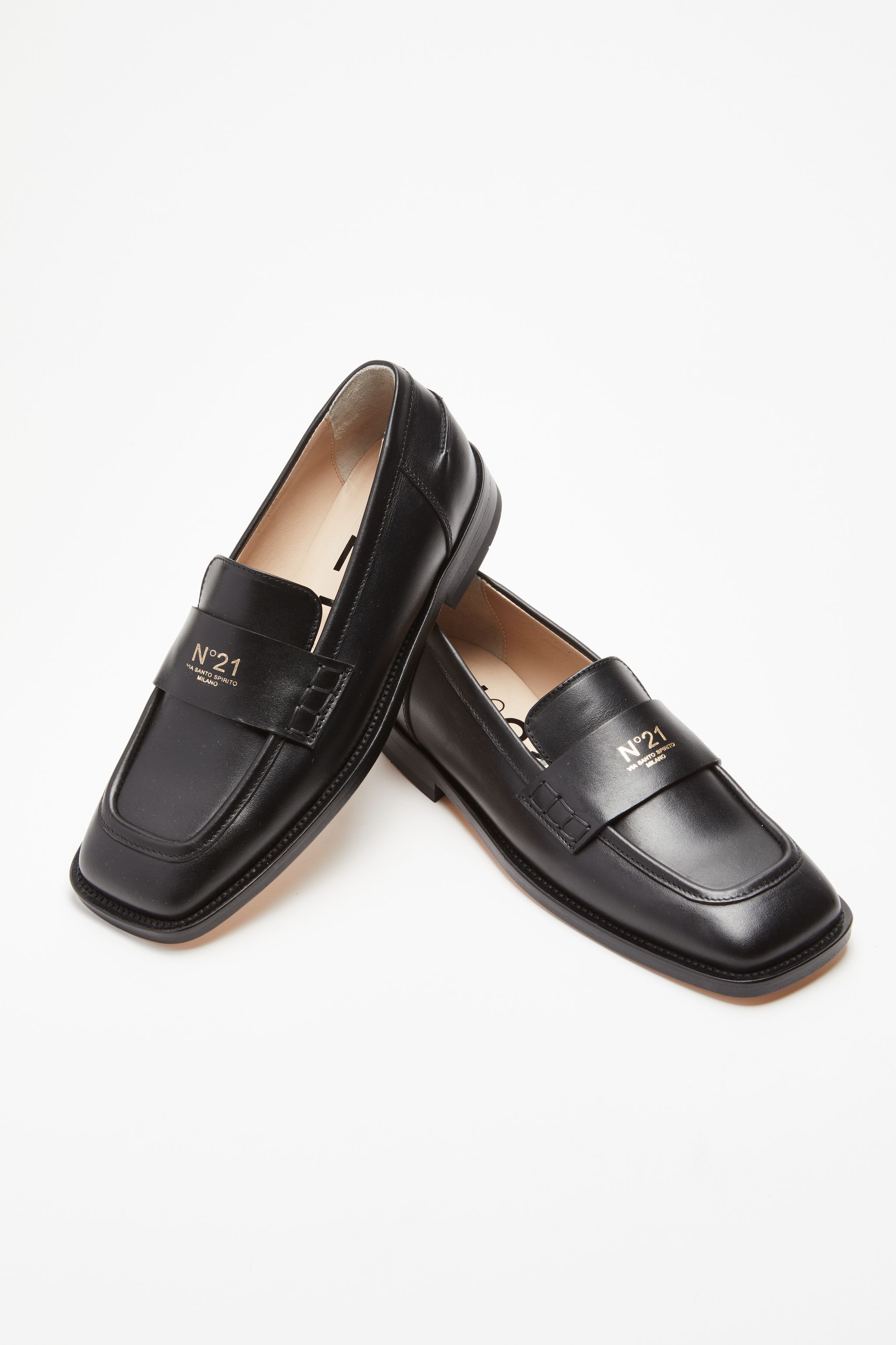 LOGO-PRINT LOAFERS - 4