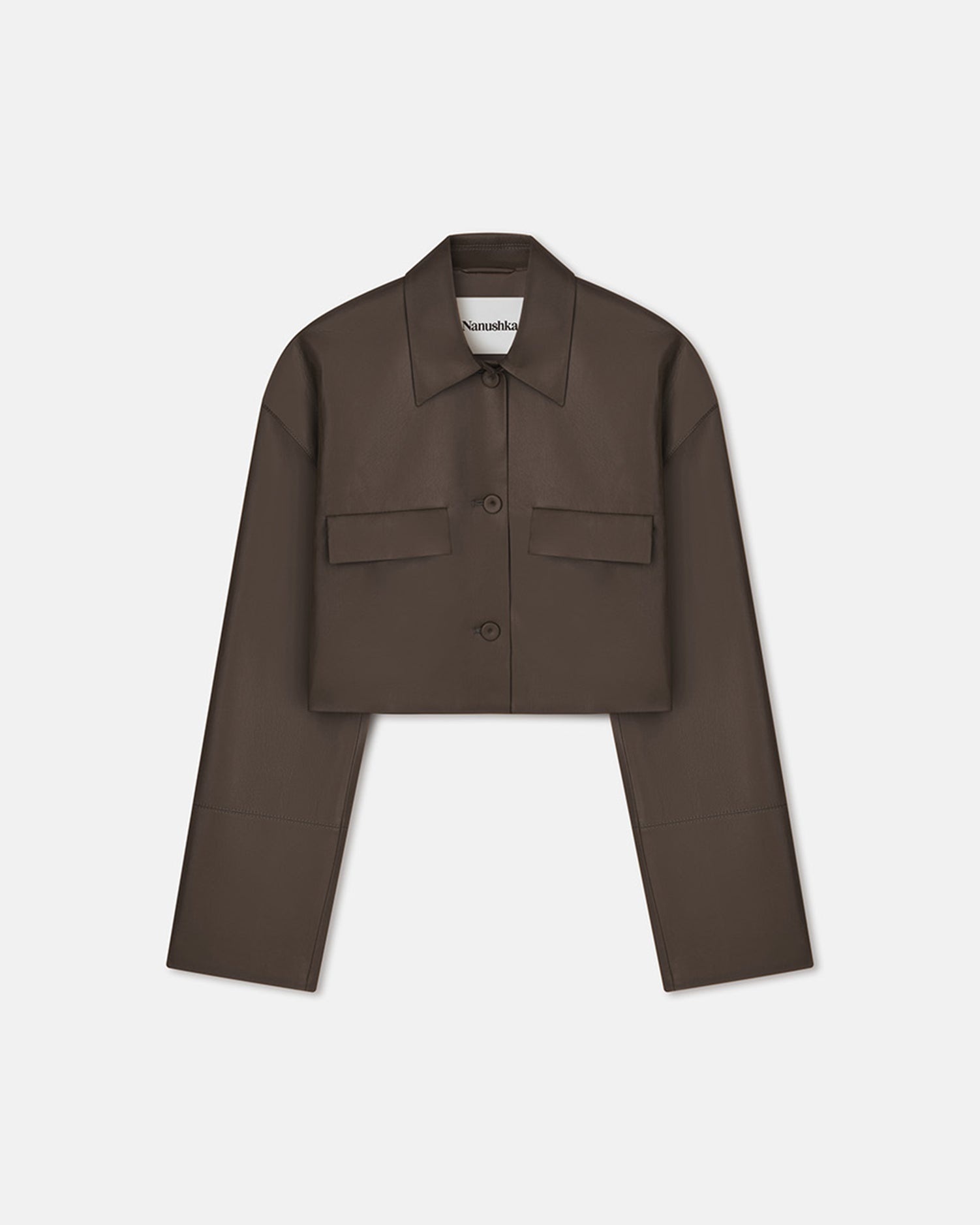 Cropped Okobor™Alt-Leather Shirt - 1