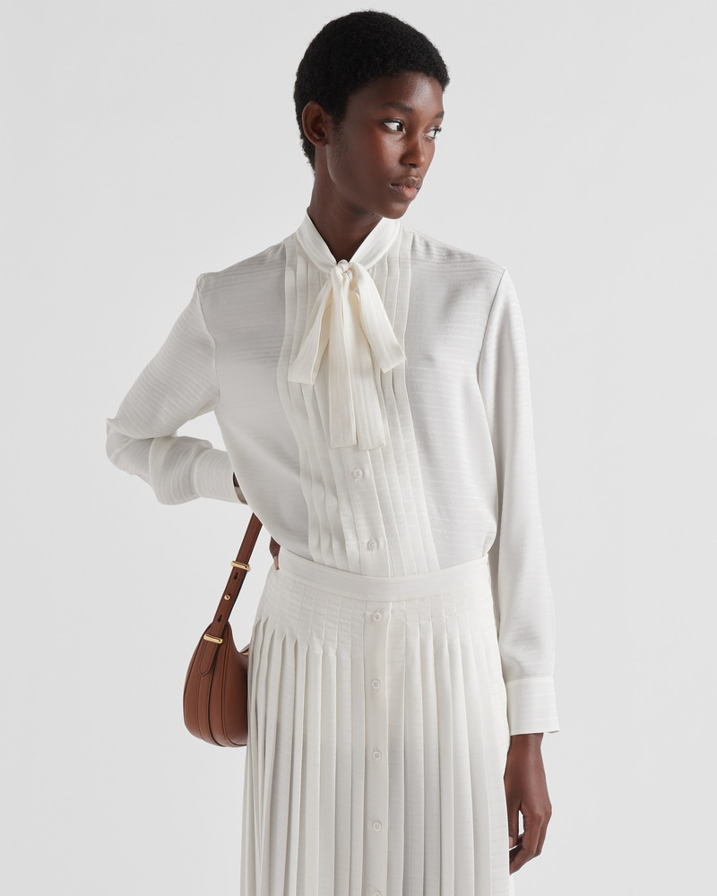 Long crêpe de Chine skirt 3