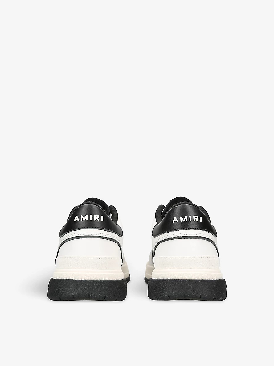 Classic logo-embellished leather low-top trainers - 4