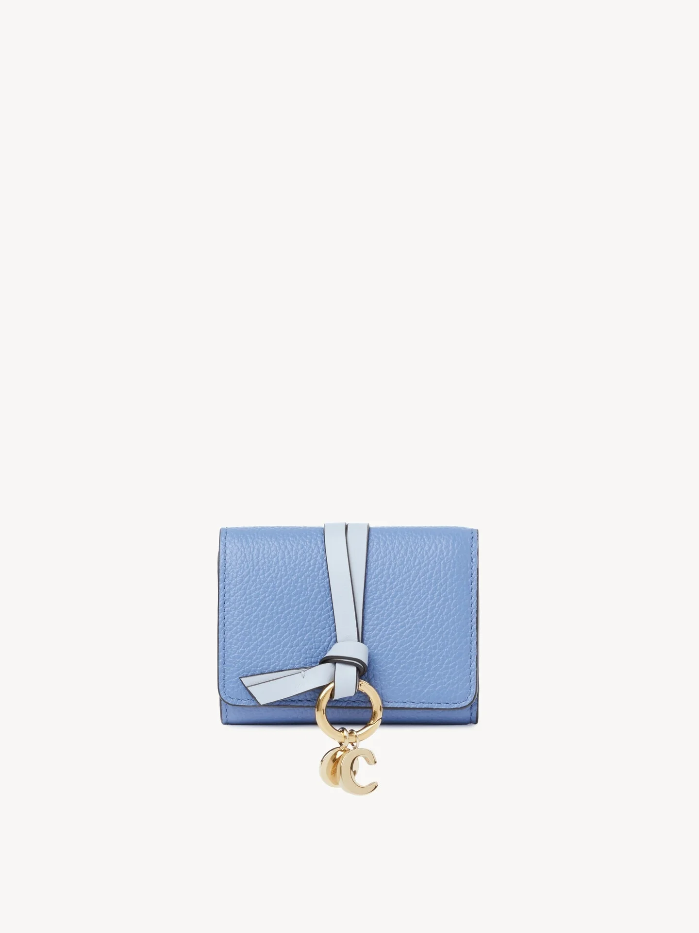 MINI ALPHABET TRI-FOLD IN GRAINED LEATHER - 1