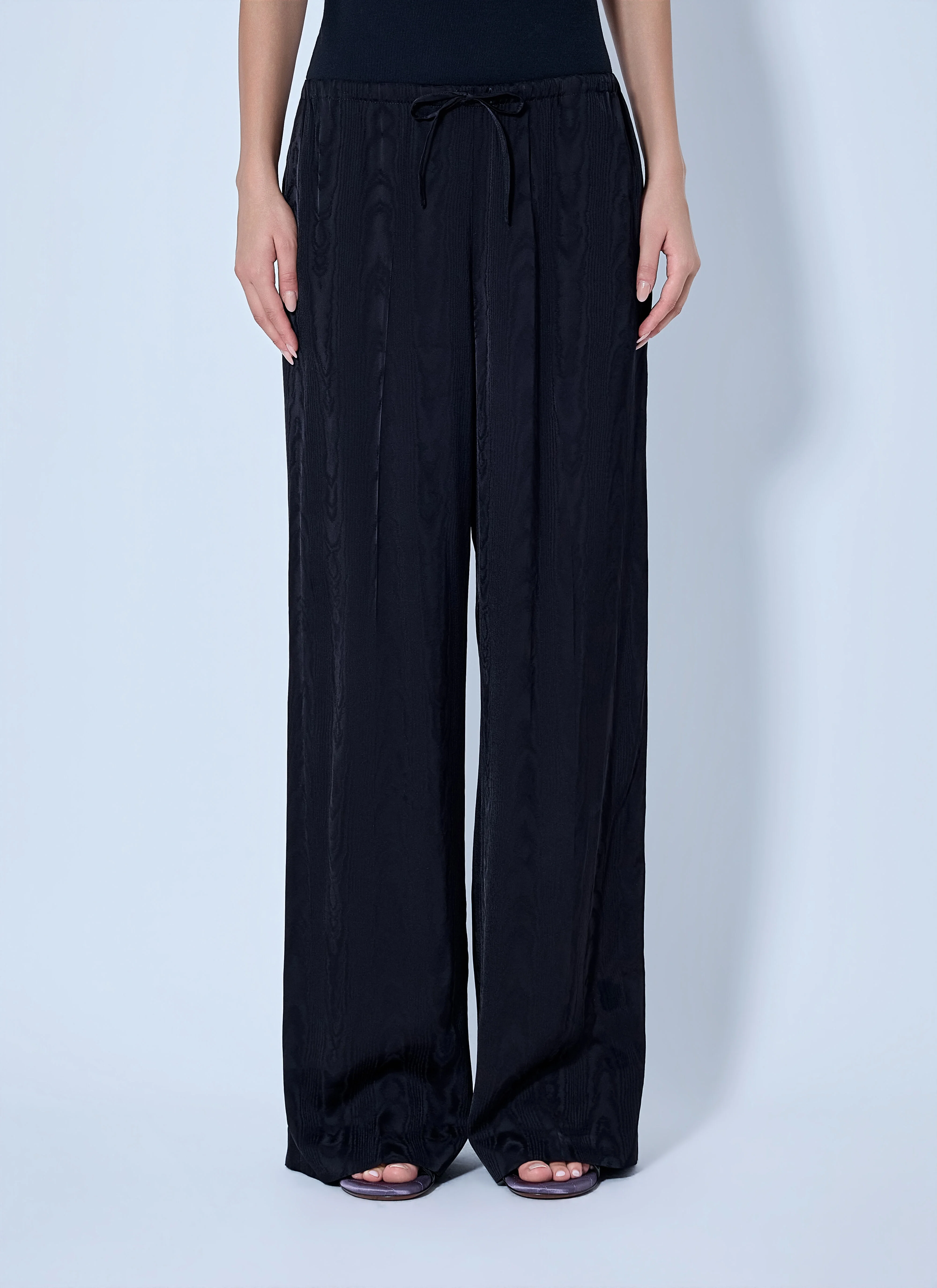 Puvis Wide-Leg Satin Pants - 1