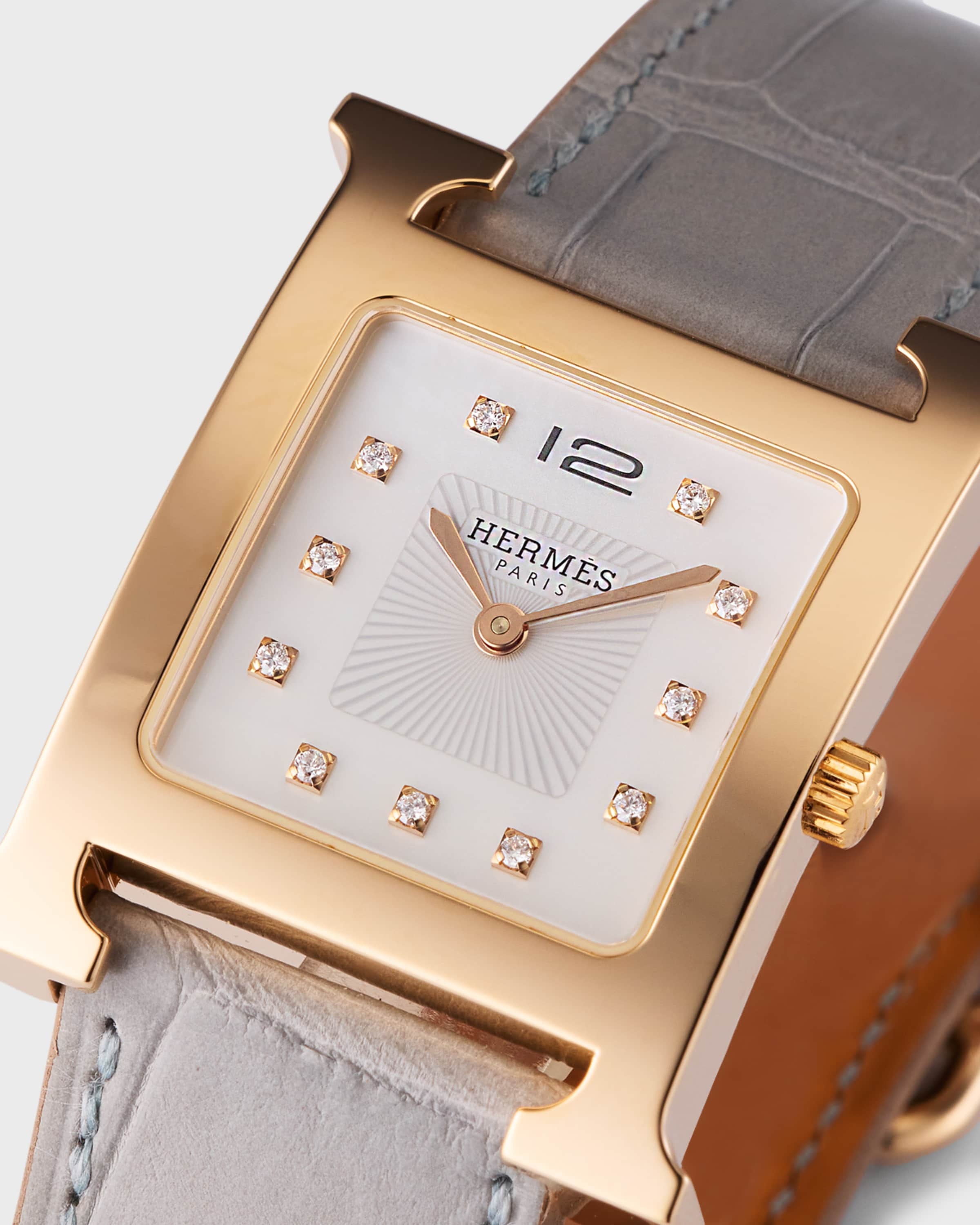 Heure H Watch with Diamonds, 30 mm - 3