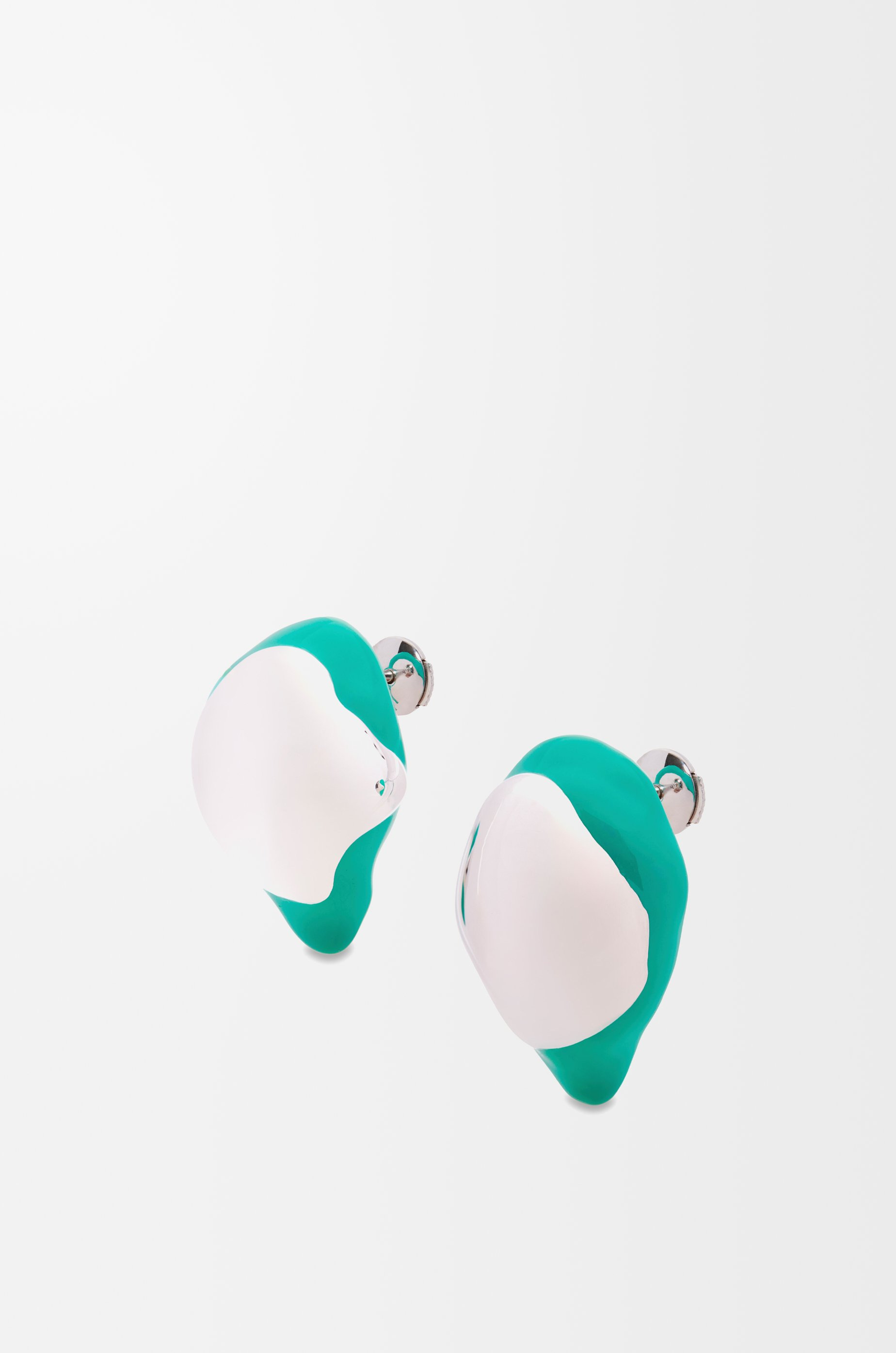 Foam Drip earrings in sterling silver and enamel - 3