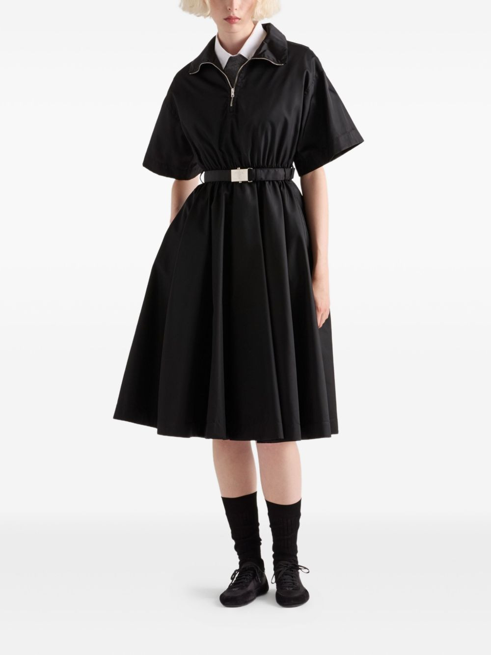 Re-Nylon belted midi dress - 2