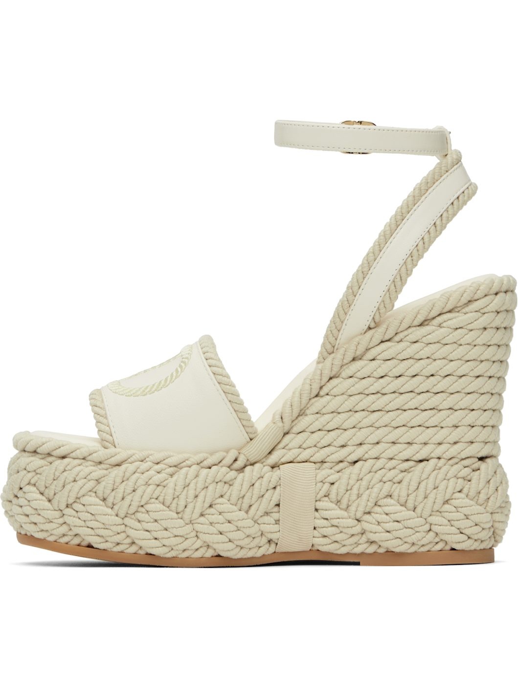 Off-White VLogo Torchon Wedge Sandals - 3