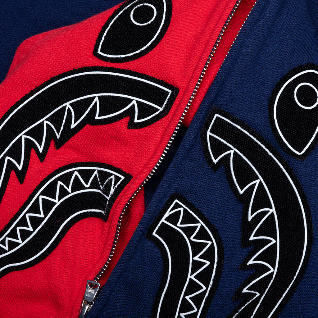 SHARK FULL ZIP HOODIE UK - NAVY - 3