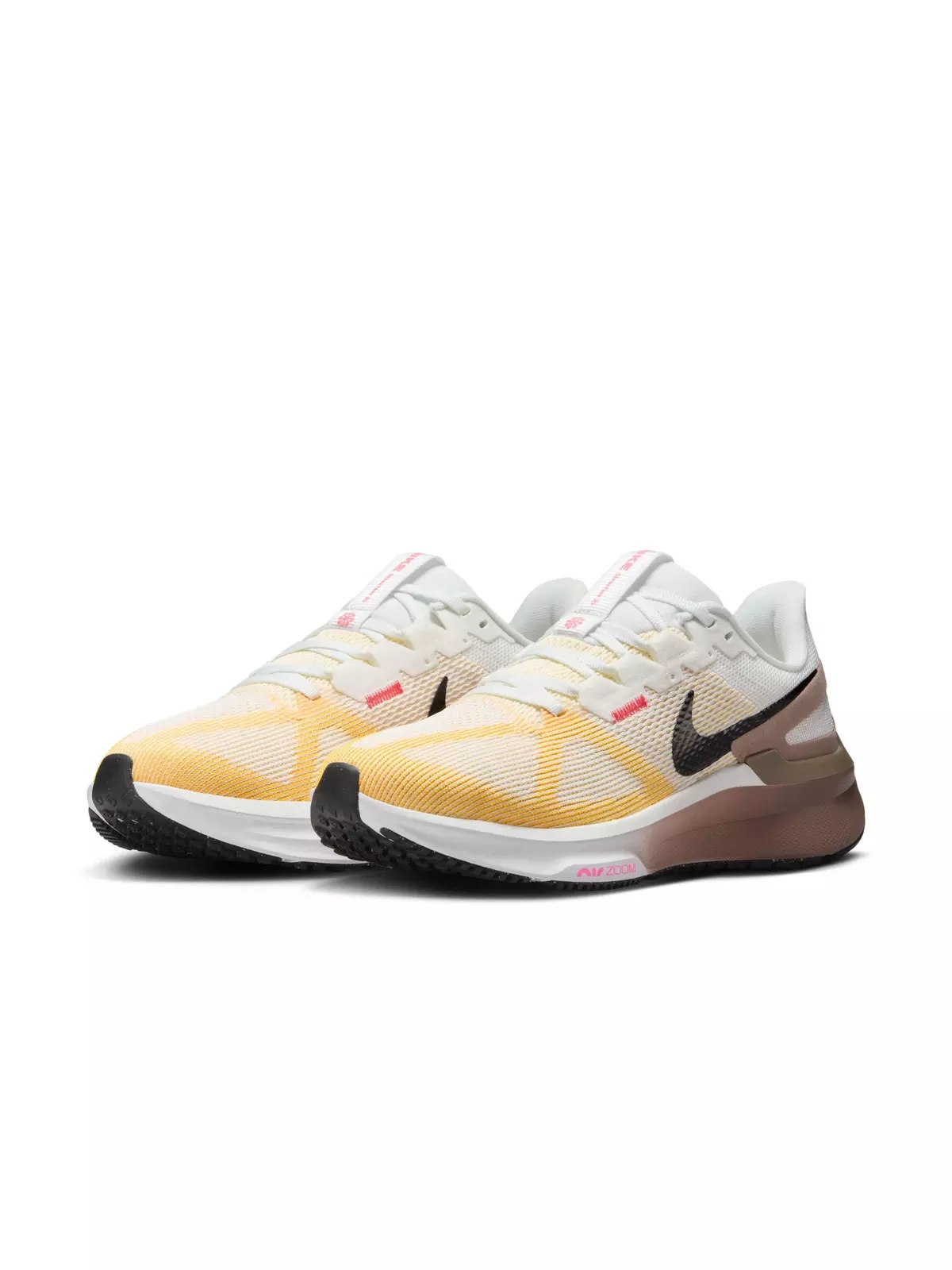 Structure 25 "Summit White/Mink Brown/Varsity Maize/Black" Women's Running Shoe - 3