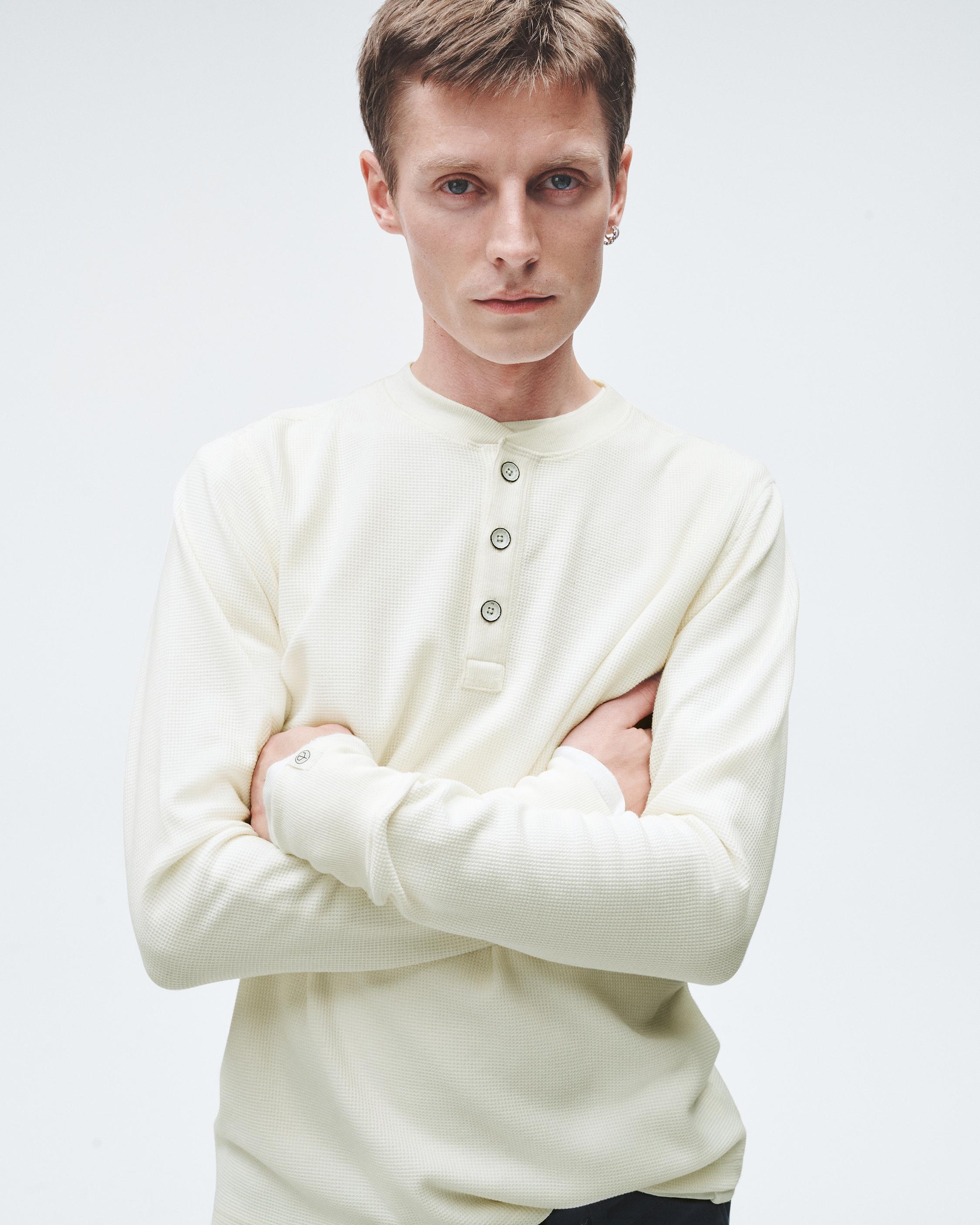 Lightweight Waffle Henley
Cotton T-Shirt - 5