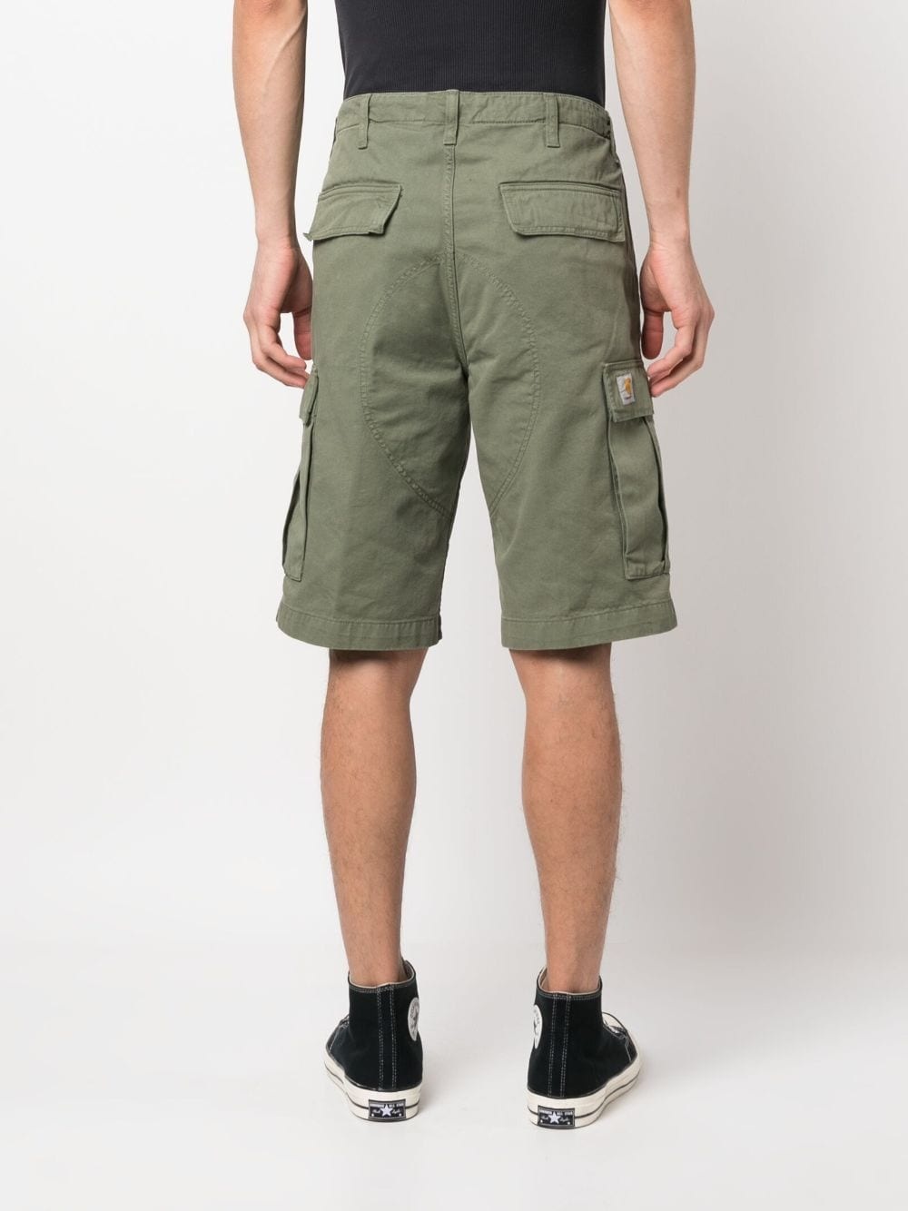 logo-patch cargo shorts - 4