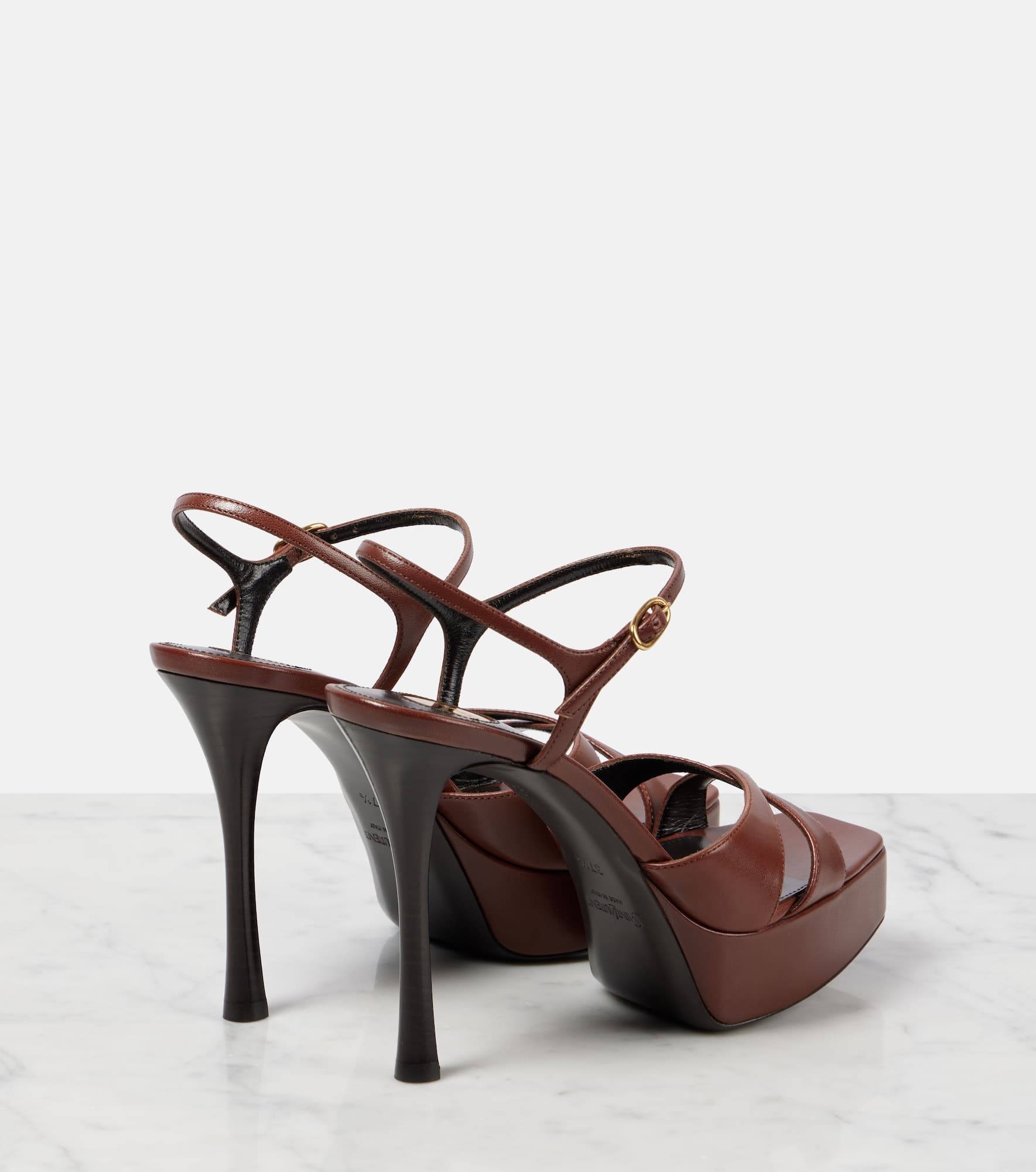Debbie 85 leather platform sandals - 2