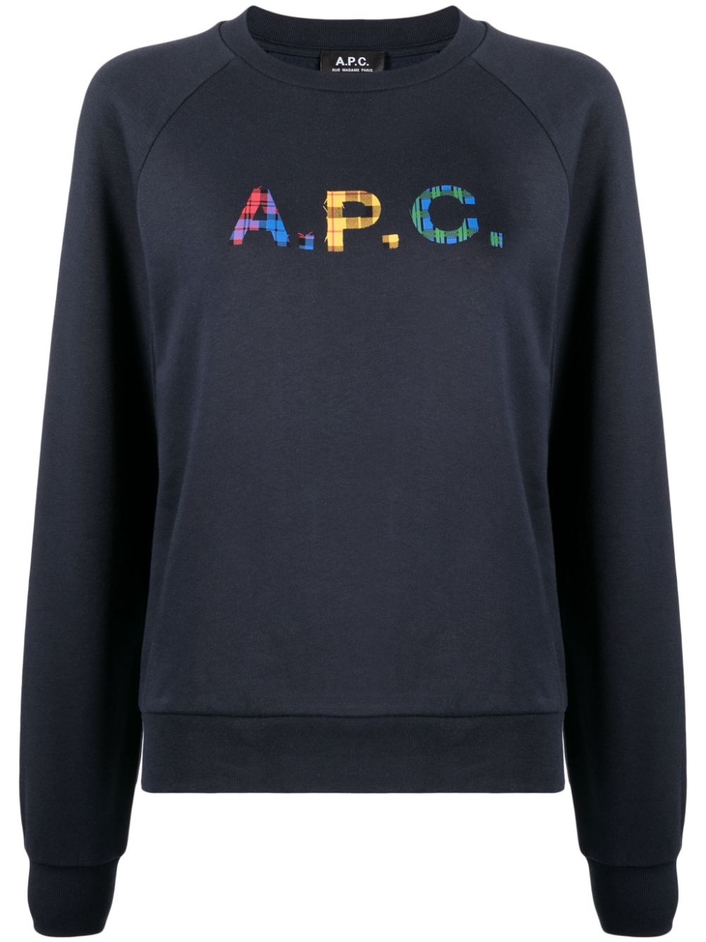 logo-patch cotton sweatshirt - 1