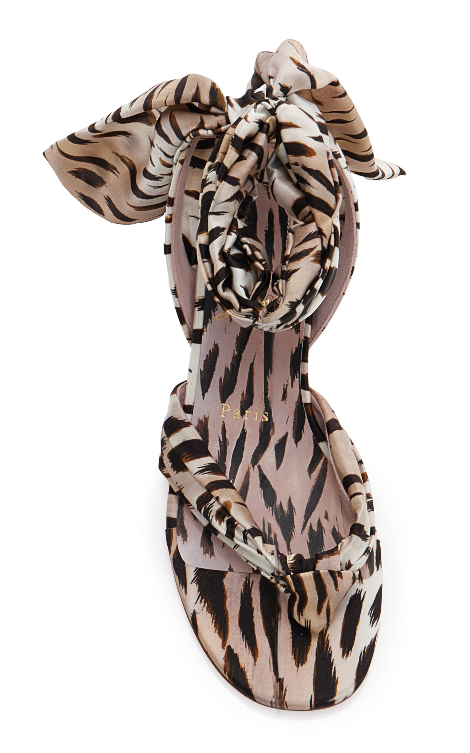 Pyra Du Desert 30mm Crepe-Satin Sandals animal - 2